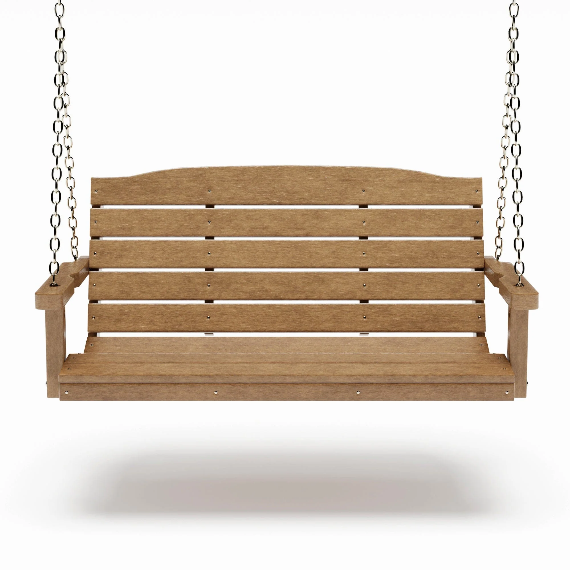 SimplyPoly 4 Foot Amish Made Classic Recycled Plastic Porch Swing, Dark Grey - Image 7