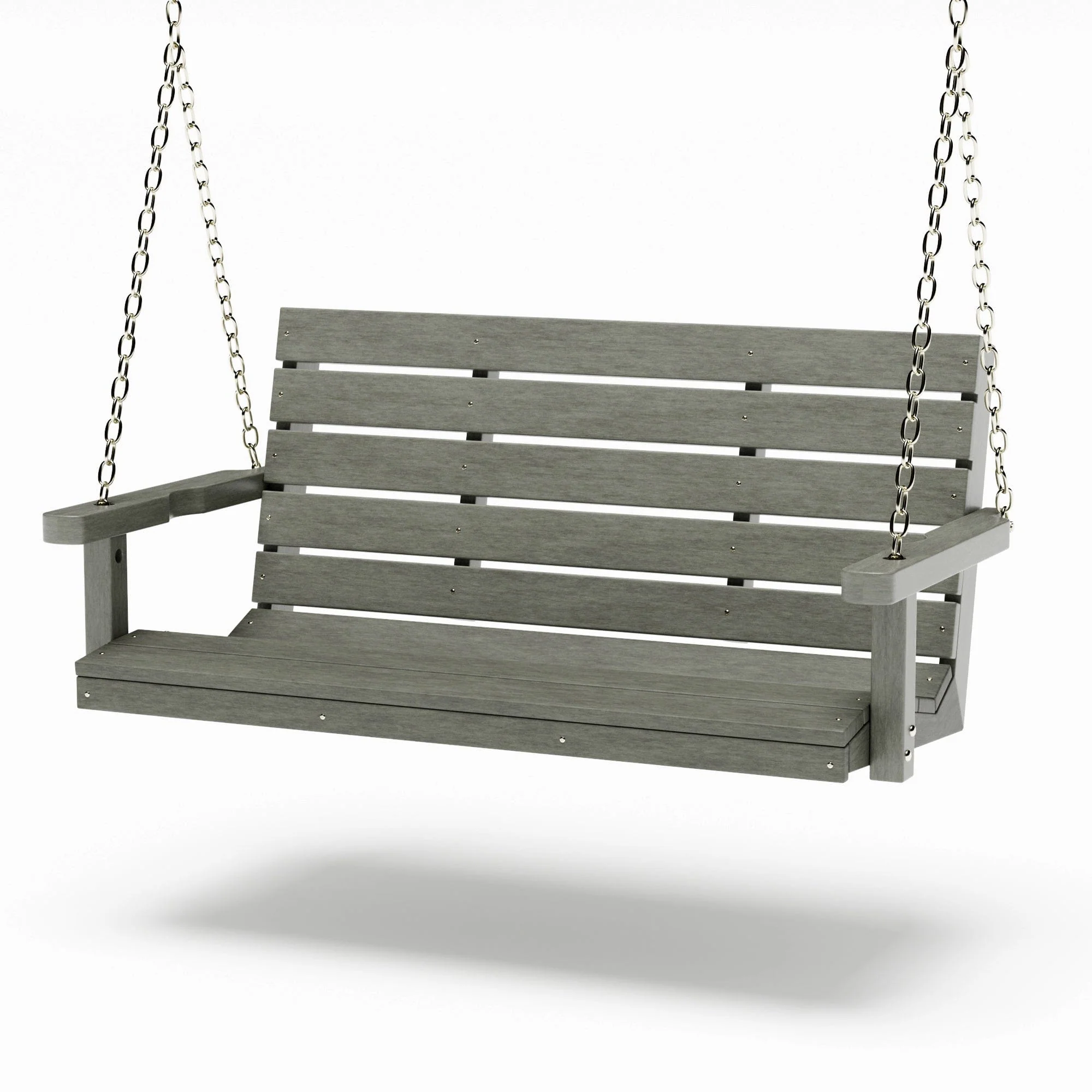 SimplyPoly 4 Foot Amish Made Signature Recycled Plastic Porch Swing, Brazilian Walnut Wood Grain - Image 16