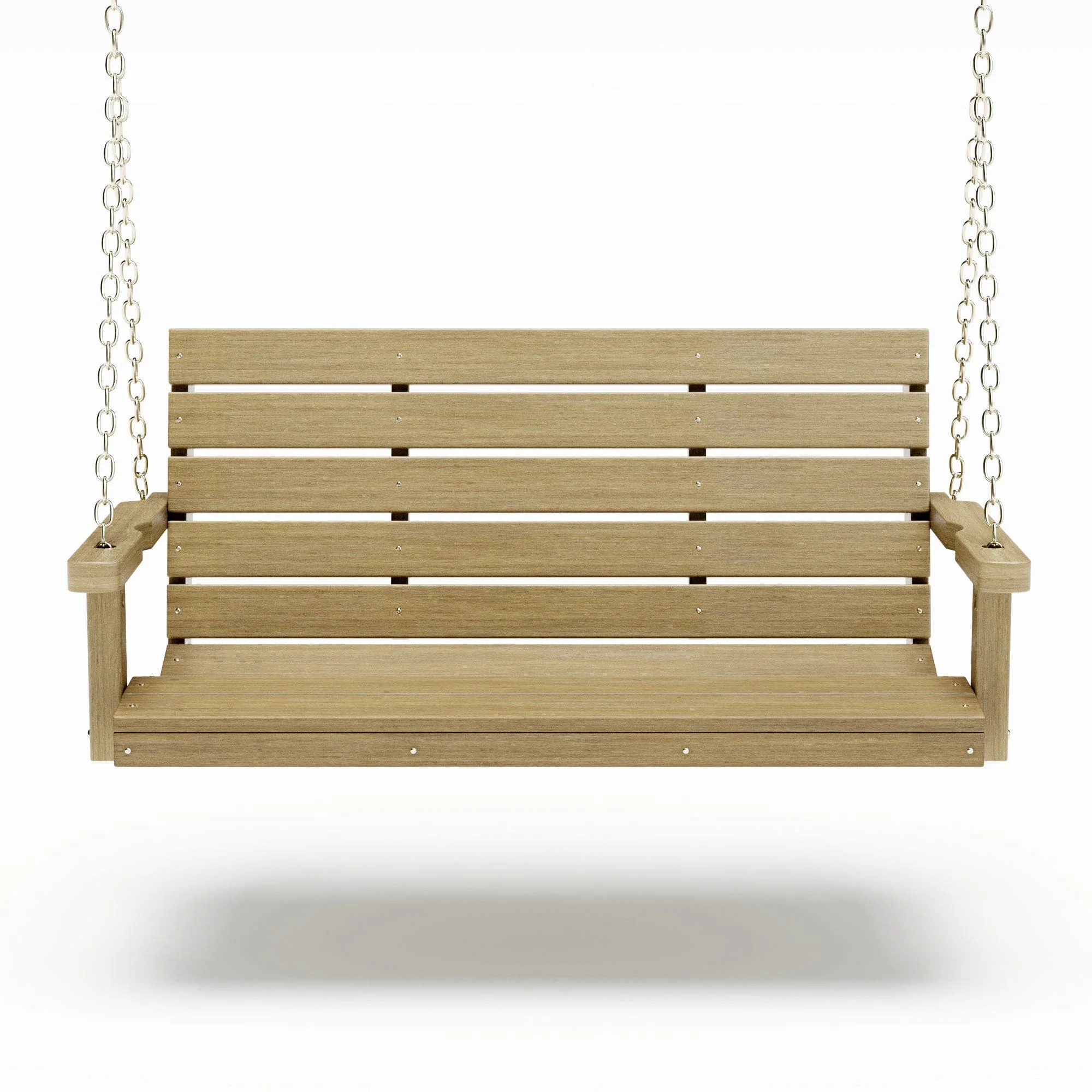SimplyPoly 4 Foot Amish Made Signature Recycled Plastic Porch Swing, Dark Grey - Image 11