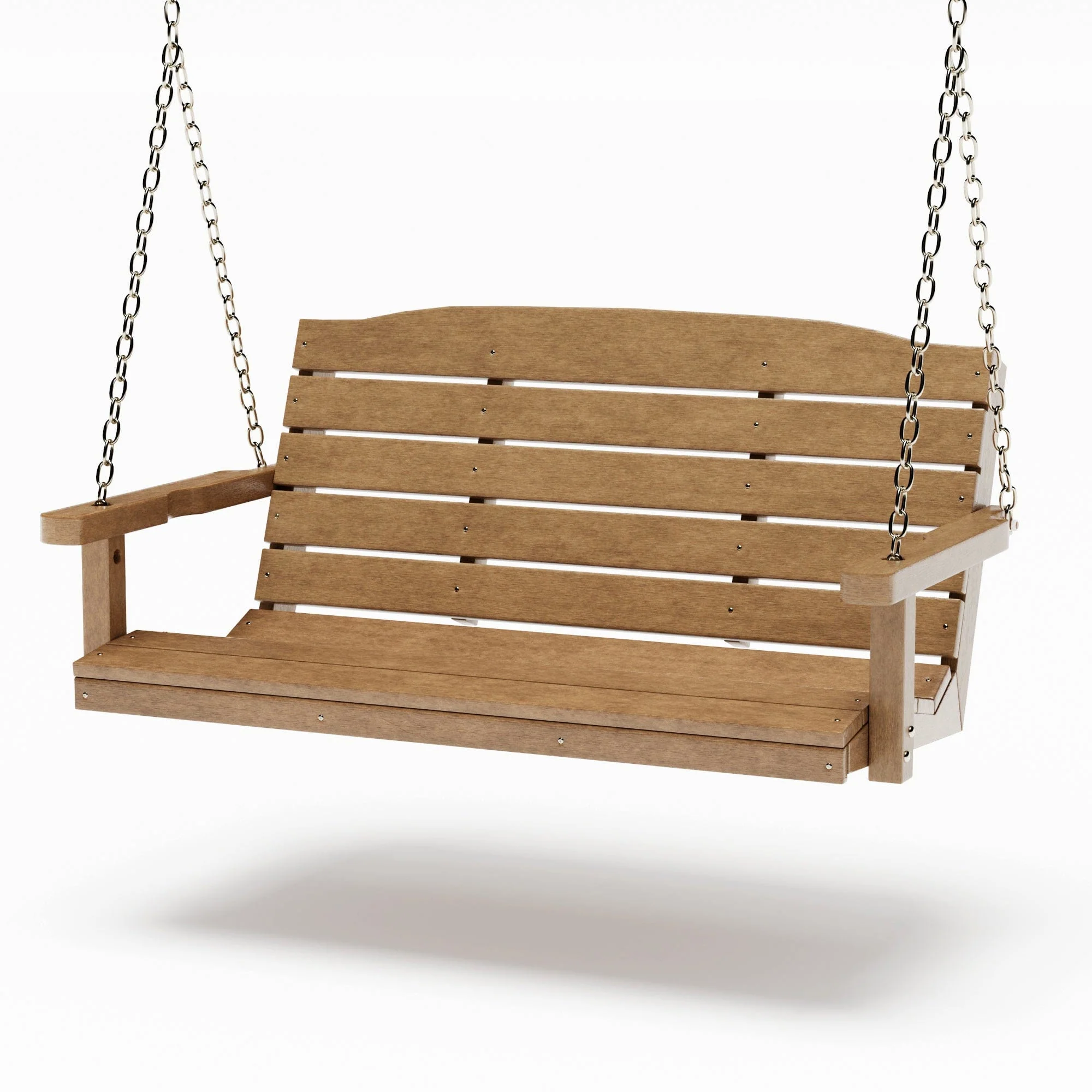 SimplyPoly 5 Foot Amish Made Classic Recycled Plastic Porch Swing, Dark Grey - Image 8