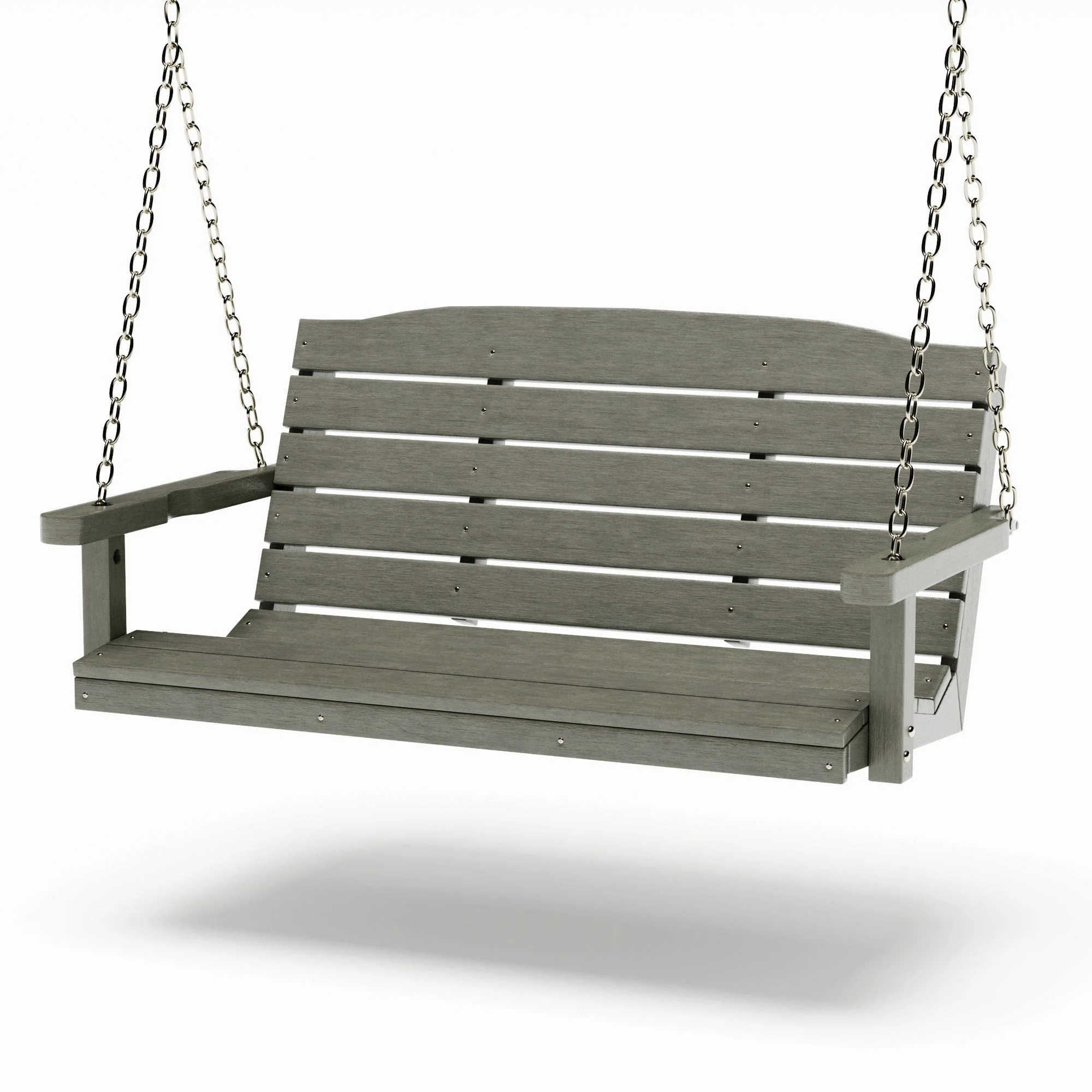 SimplyPoly 5 Foot Amish Made Classic Recycled Plastic Porch Swing, Tudor Brown - Image 8