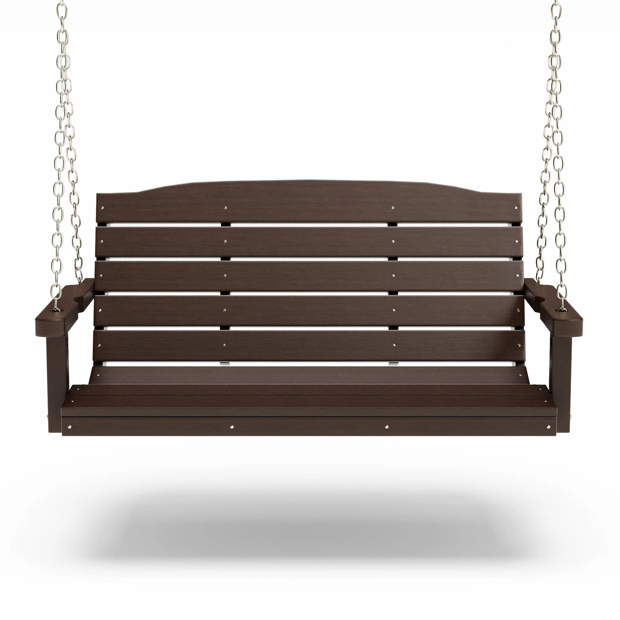 SimplyPoly 5 Foot Amish Made Classic Recycled Plastic Porch Swing, Weathered Wood - Image 19