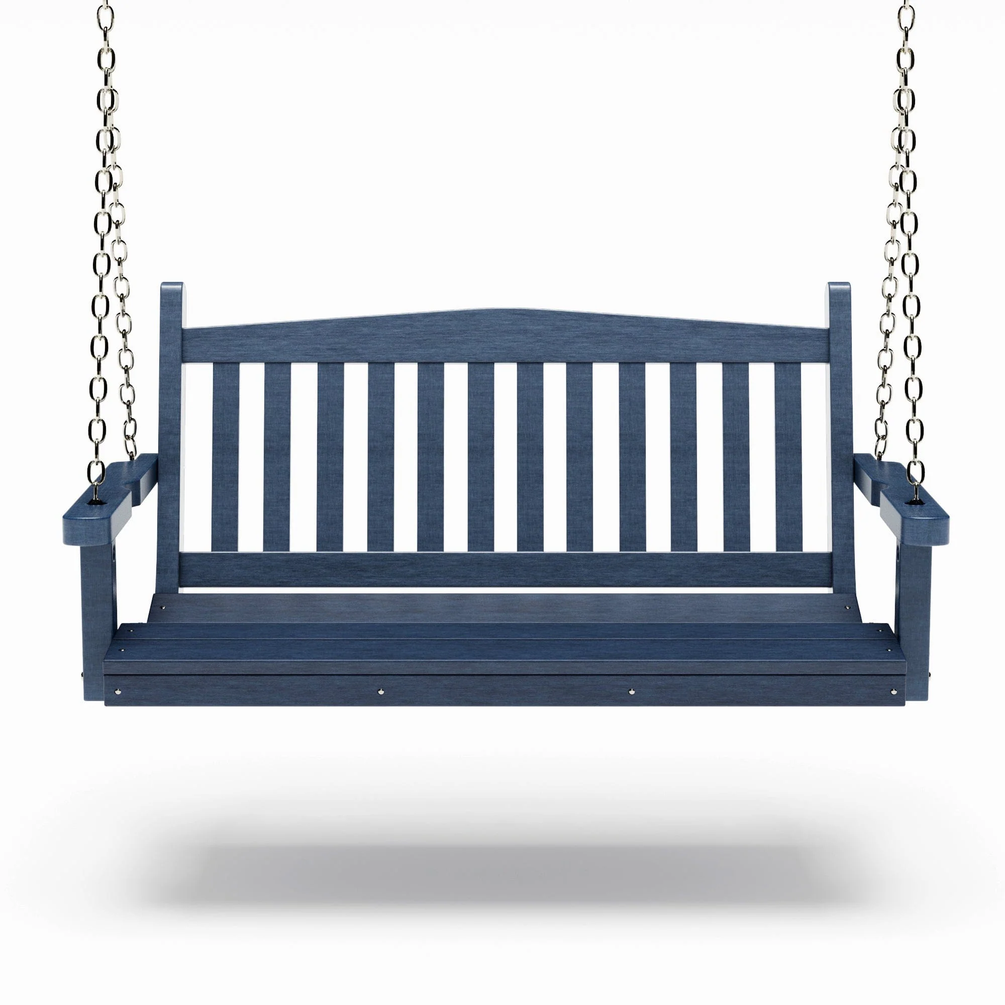 SimplyPoly 5 Foot Amish Made Mission Recycled Plastic Porch Swing, Driftwood Grey Wood Grain - Image 3