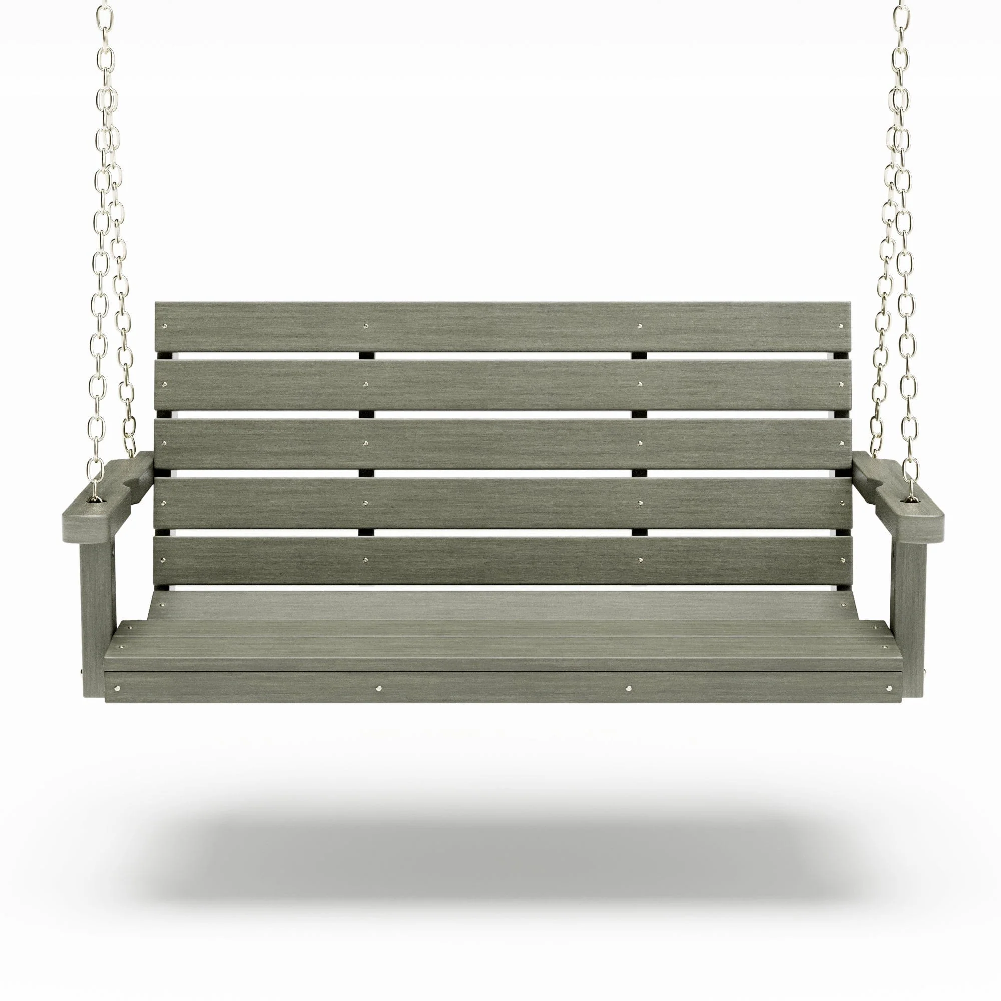 SimplyPoly 5 Foot Amish Made Signature Recycled Plastic Porch Swing, Birchwood Wood Grain - Image 12