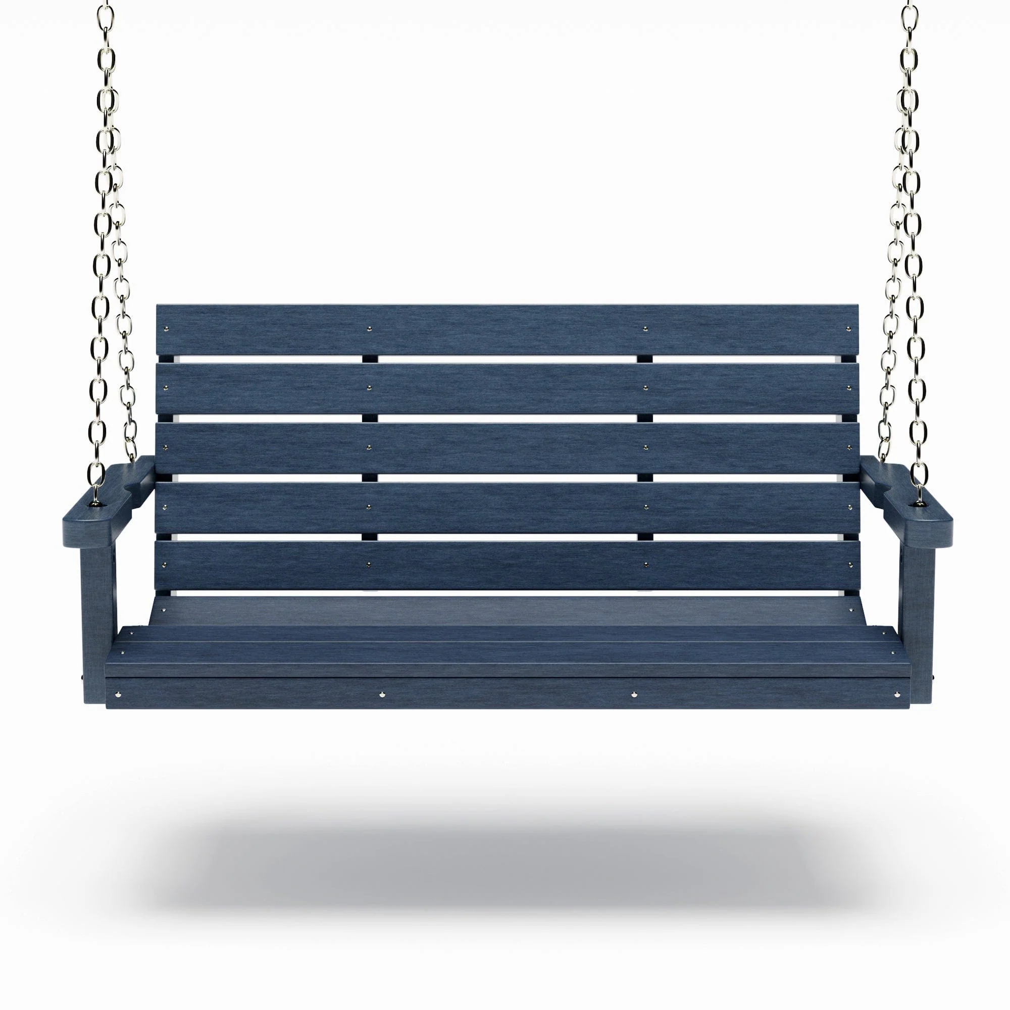 SimplyPoly 5 Foot Amish Made Signature Recycled Plastic Porch Swing, Birchwood Wood Grain - Image 8
