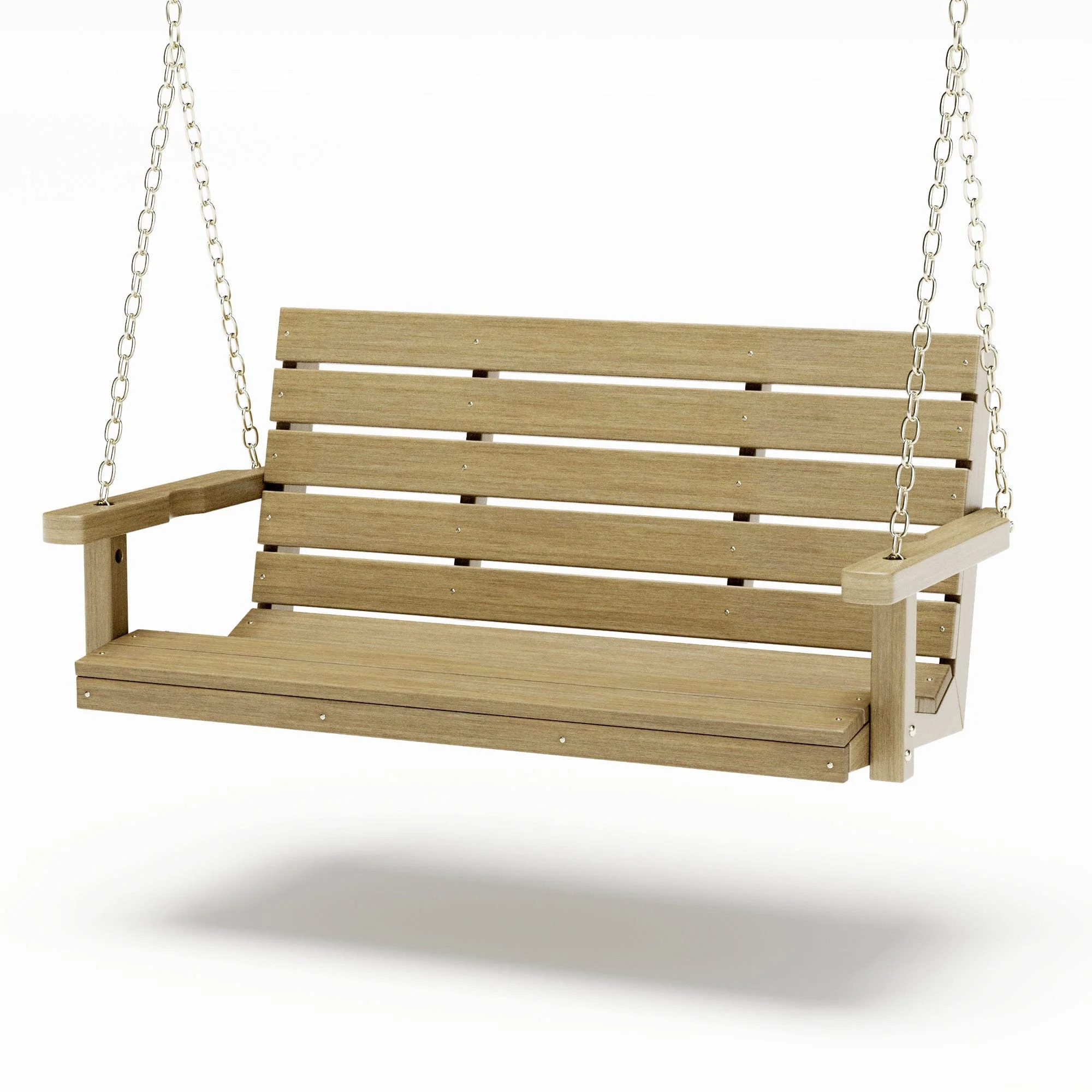SimplyPoly 5 Foot Amish Made Signature Recycled Plastic Porch Swing, Black - Image 12