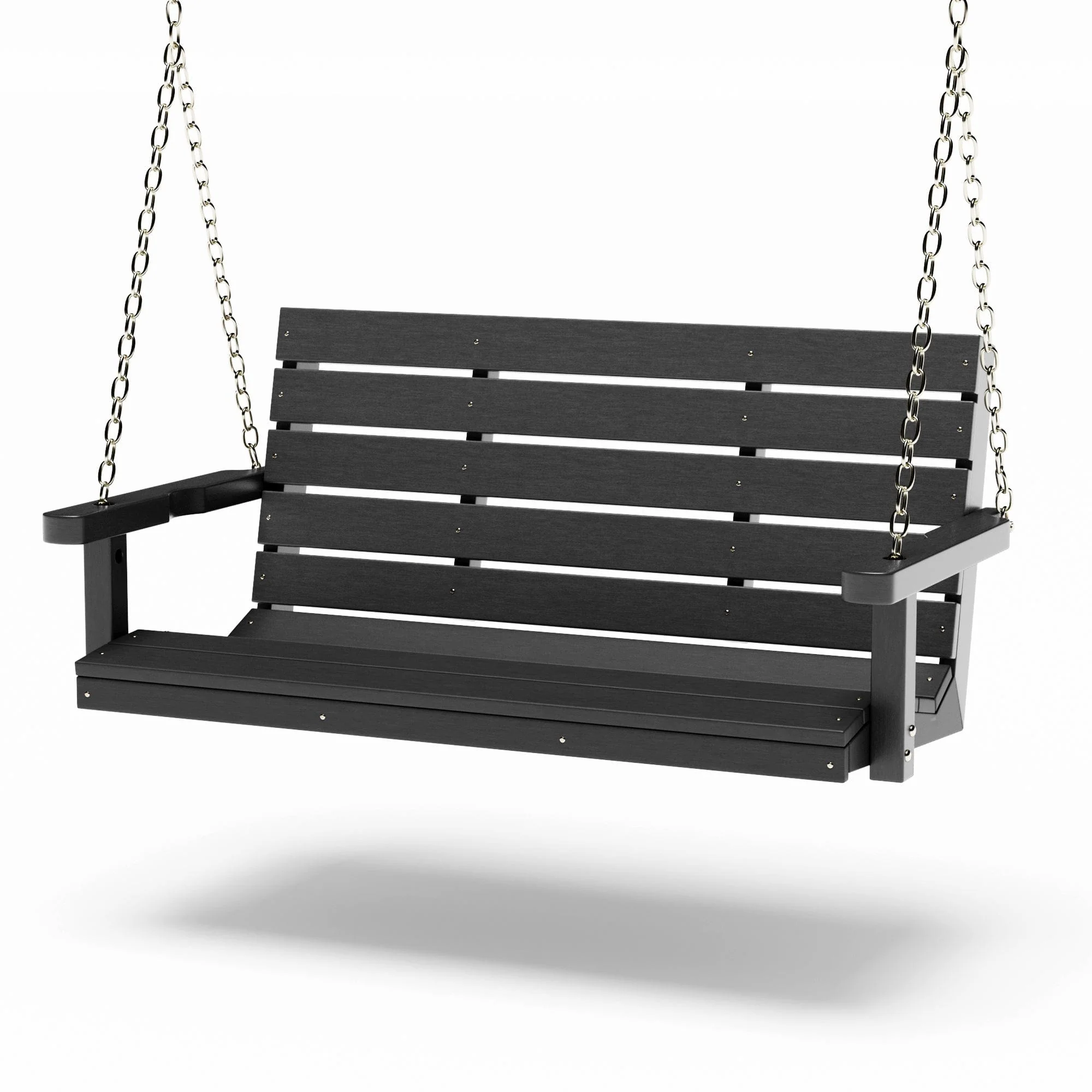 SimplyPoly 5 Foot Amish Made Signature Recycled Plastic Porch Swing, Brazilian Walnut Wood Grain - Image 19