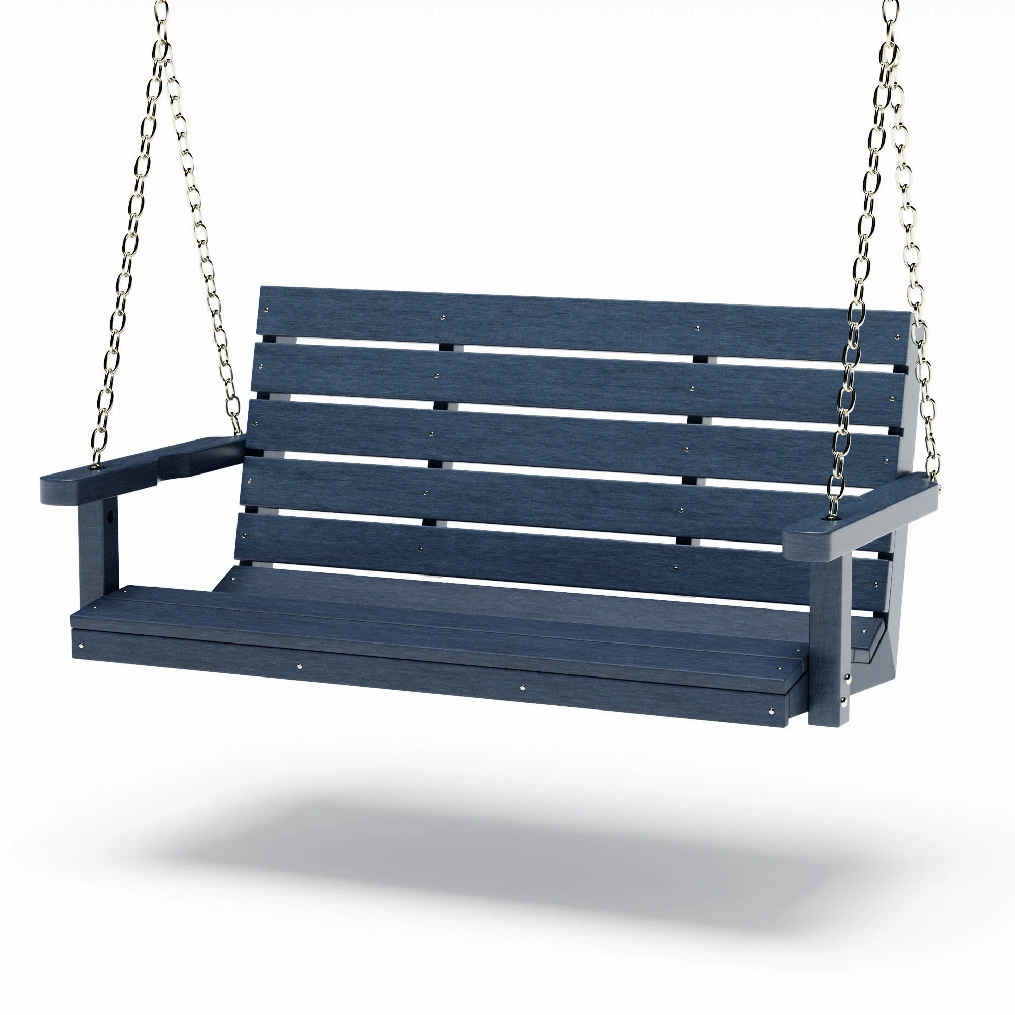 SimplyPoly 5 Foot Amish Made Signature Recycled Plastic Porch Swing, Brazilian Walnut Wood Grain - Image 5