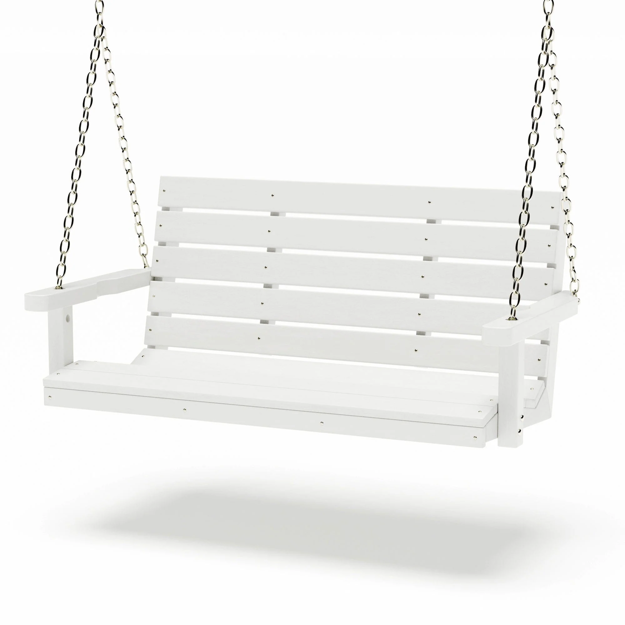 SimplyPoly 5 Foot Amish Made Signature Recycled Plastic Porch Swing, Tudor Brown - Image 6