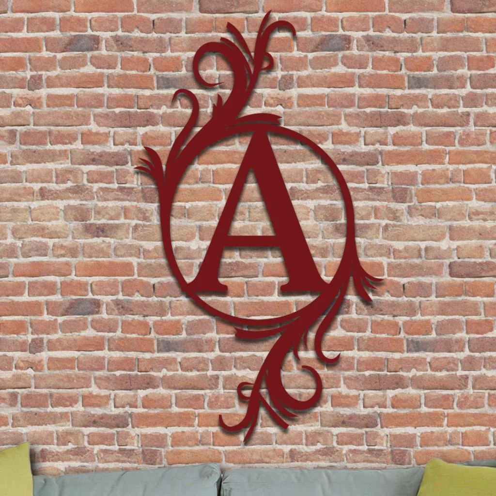 Single Vined Monogram Sign - Image 8