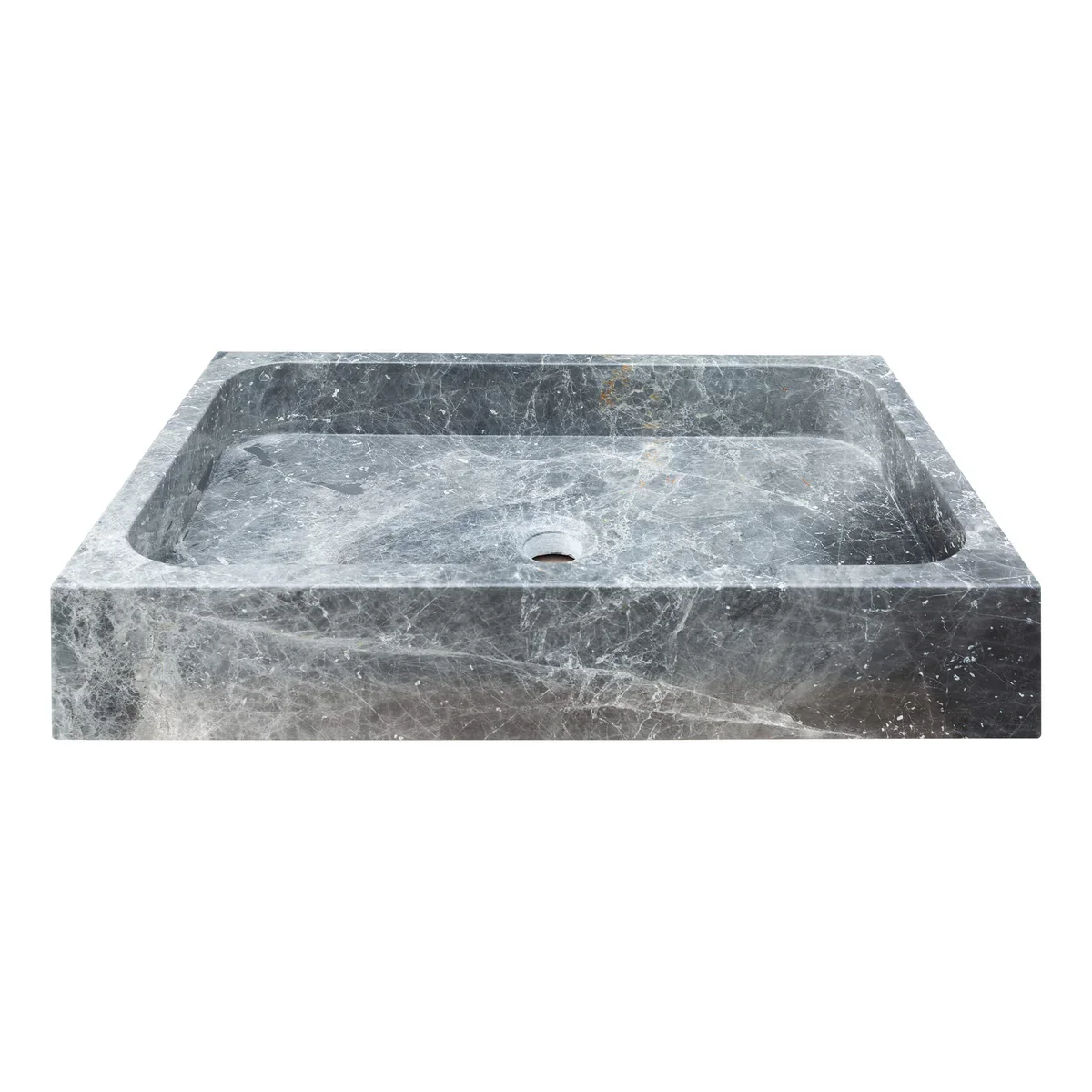 Sirius Gray Marble Rectangular Above Vanity Bathroom Sink (W)15" (L)24" (H)5" - In Stock - Image 4