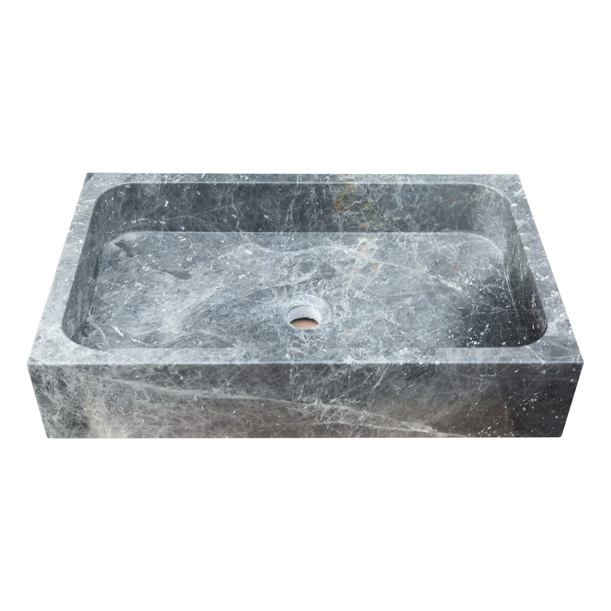 Sirius Gray Marble Rectangular Above Vanity Bathroom Sink (W)15" (L)24" (H)5" - In Stock - Image 5