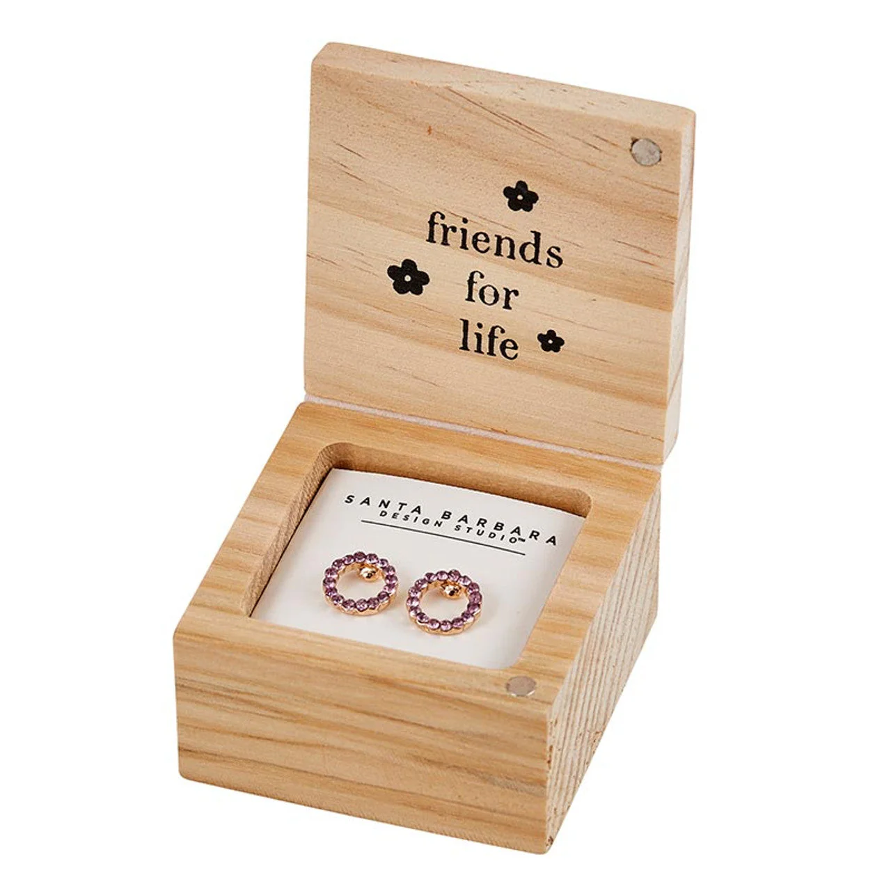 Sister Treasure Box Earrings | Flower Wreath-shaped Earrings | Giftable - Image 3