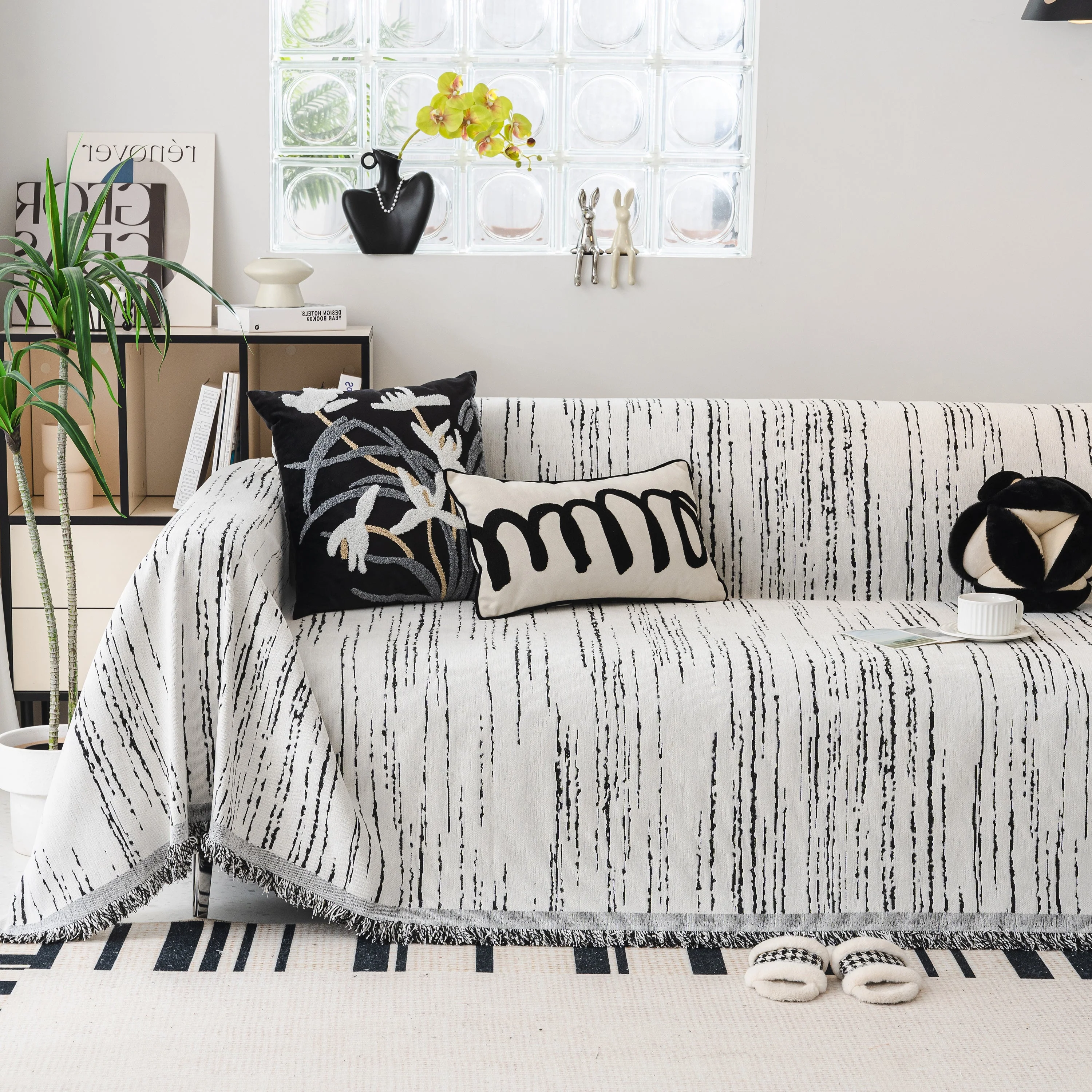 Slip Covers for Sofas, Sofa Throw Cover Soft Chenille Sofa Bed Cover, L Shaped Sectional Couch Covers - Image 11