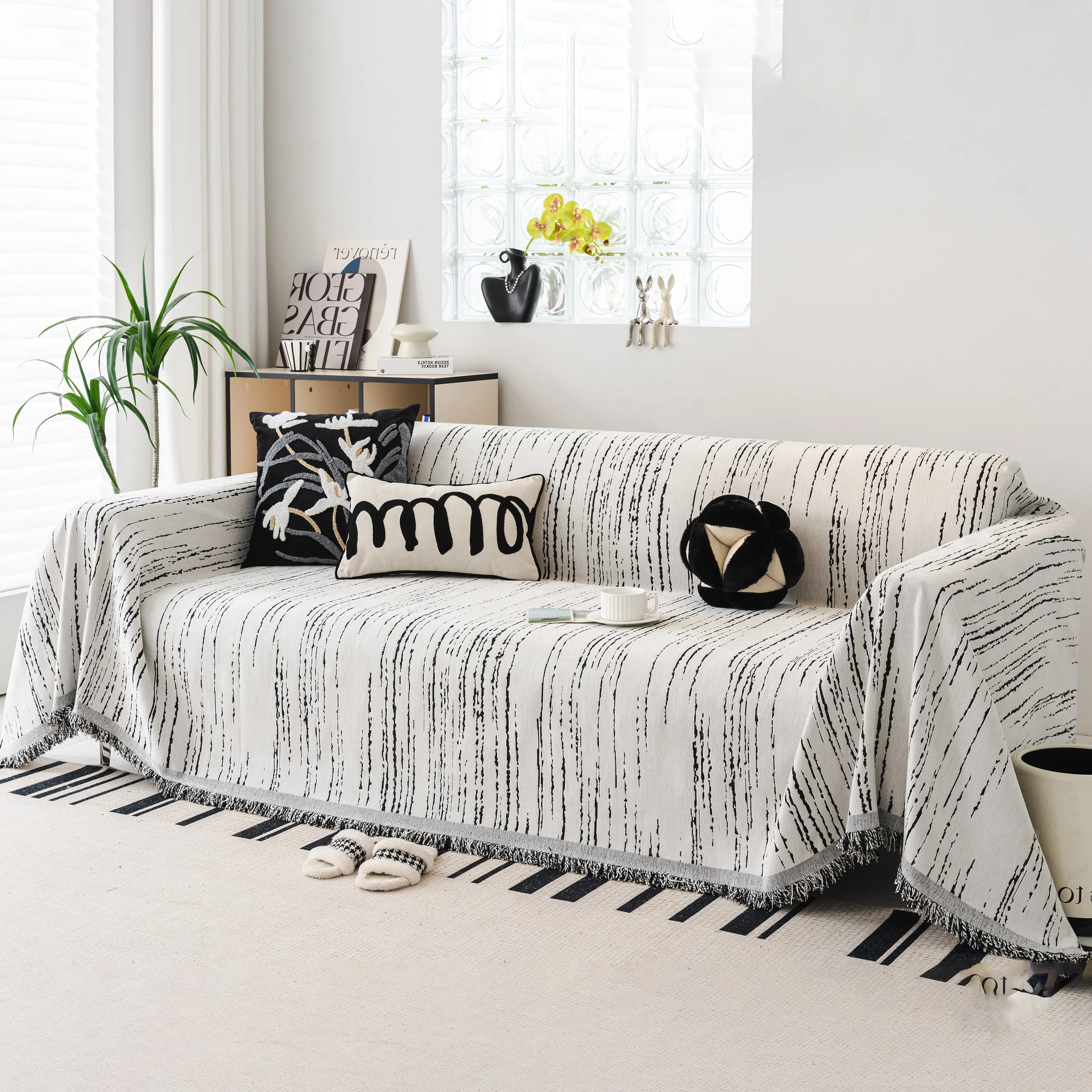 Slip Covers for Sofas, Sofa Throw Cover Soft Chenille Sofa Bed Cover, L Shaped Sectional Couch Covers - Image 12