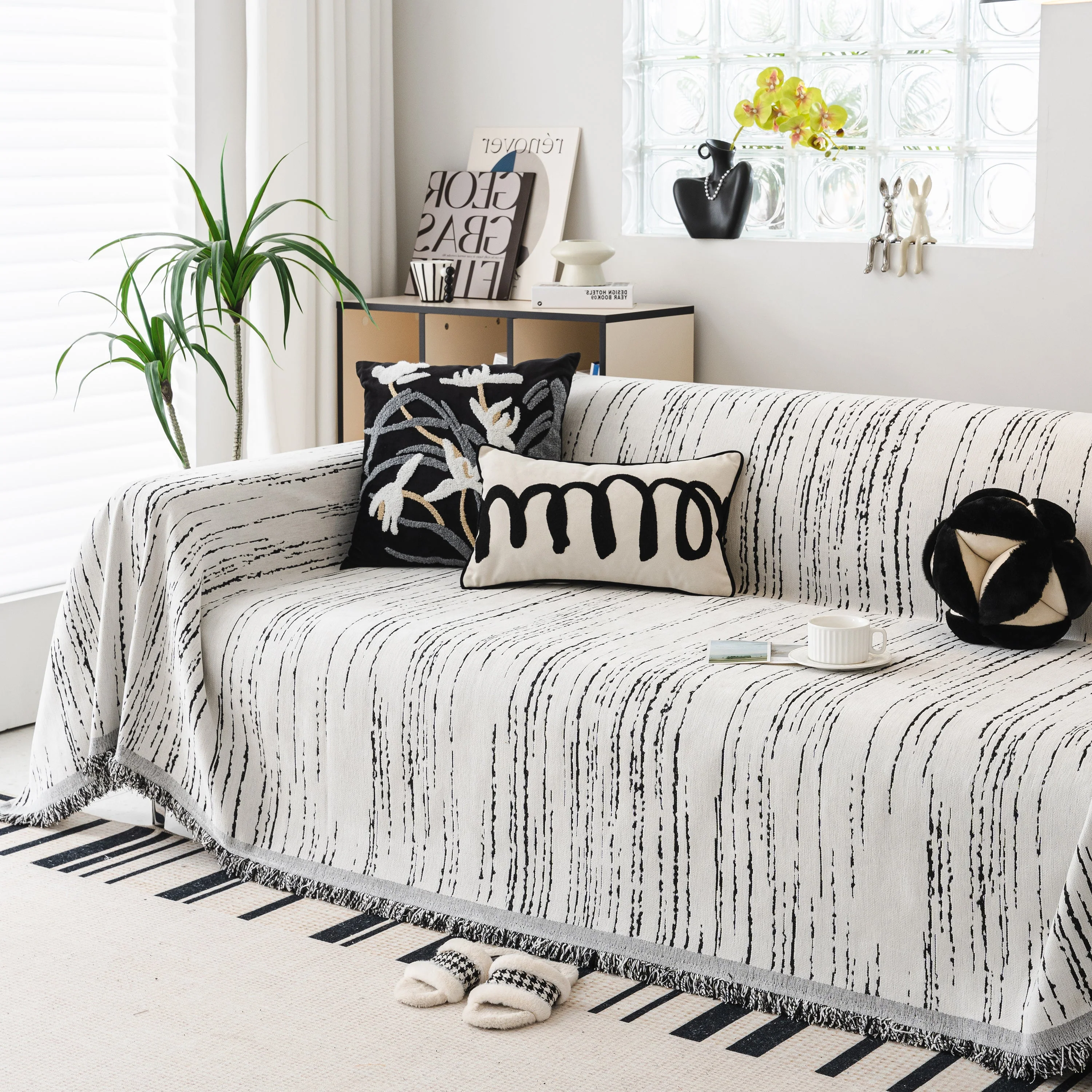 Slip Covers for Sofas, Sofa Throw Cover Soft Chenille Sofa Bed Cover, L Shaped Sectional Couch Covers - Image 13