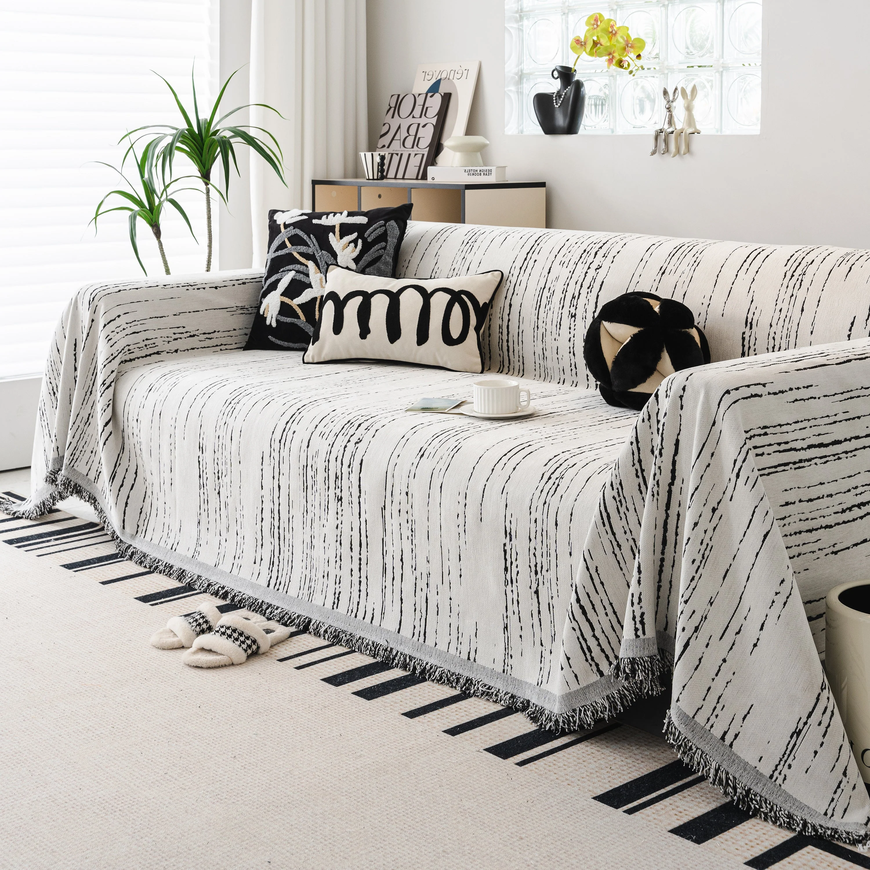 Slip Covers for Sofas, Sofa Throw Cover Soft Chenille Sofa Bed Cover, L Shaped Sectional Couch Covers - Image 15