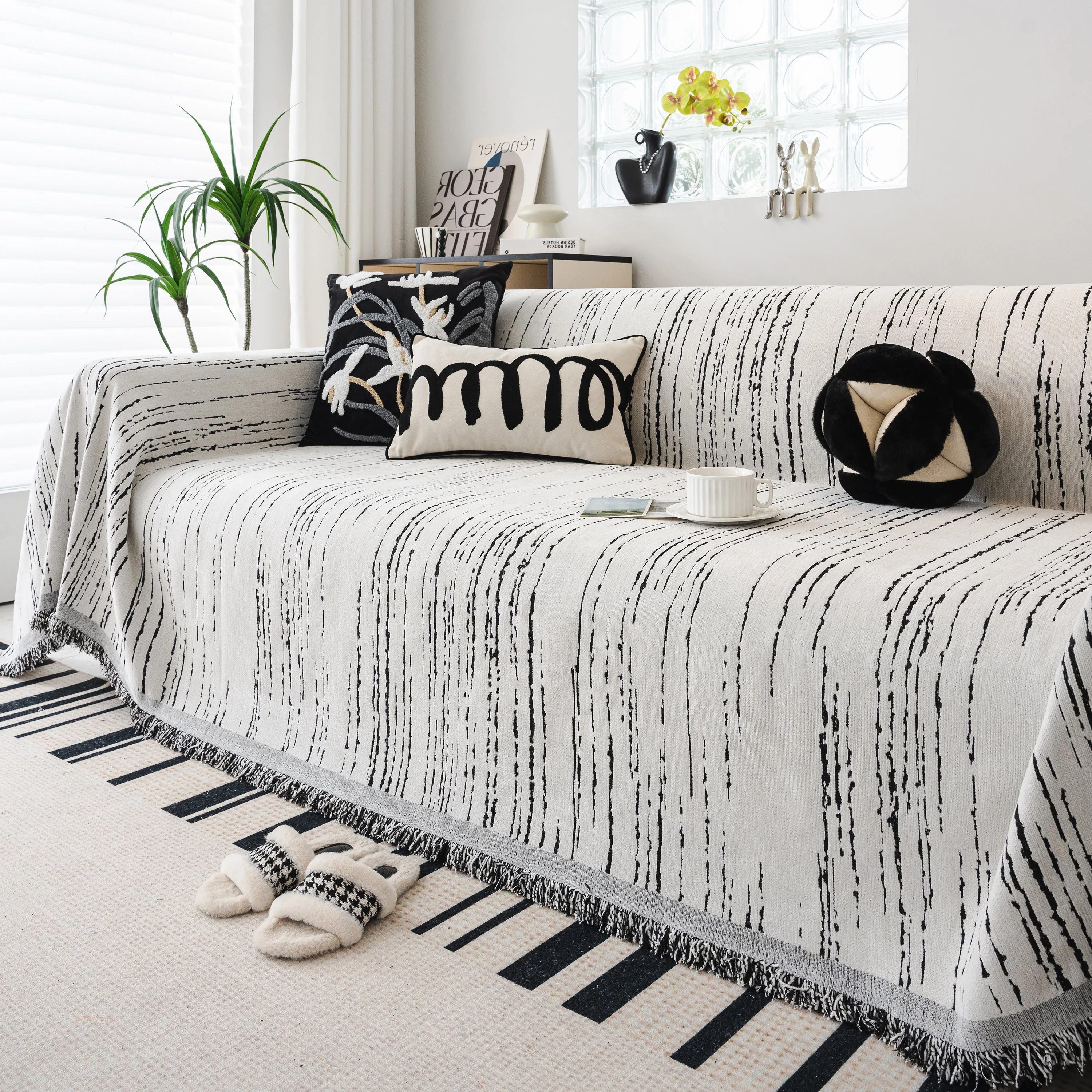 Slip Covers for Sofas, Sofa Throw Cover Soft Chenille Sofa Bed Cover, L Shaped Sectional Couch Covers - Image 23