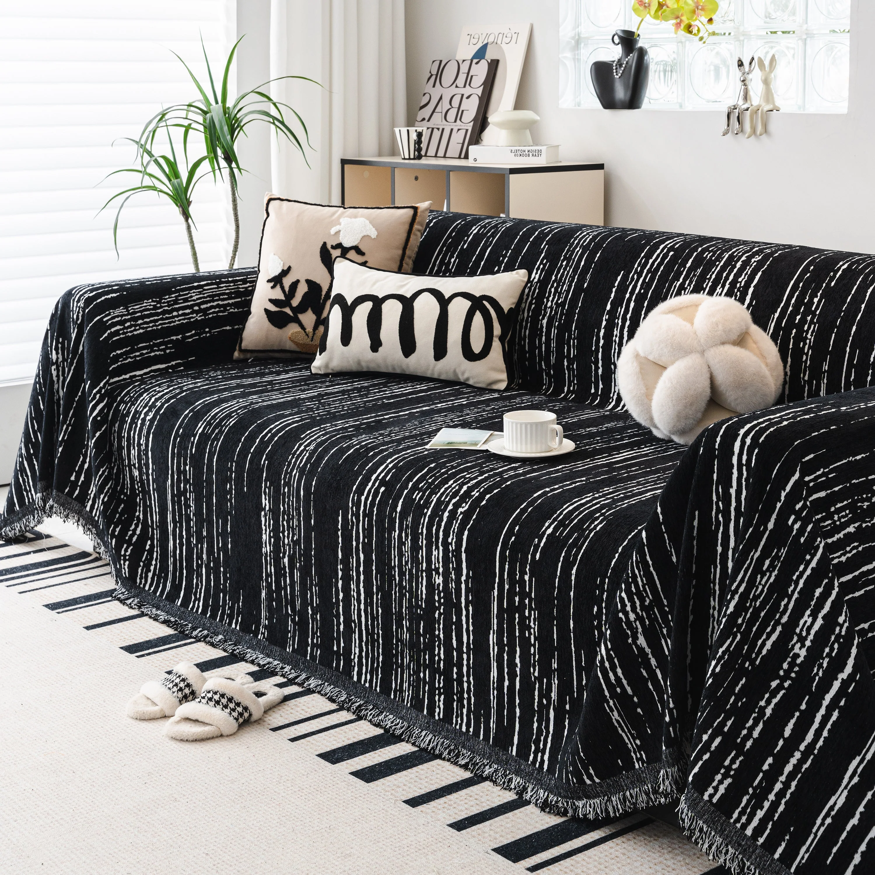 Slip Covers for Sofas, Sofa Throw Cover Soft Chenille Sofa Bed Cover, L Shaped Sectional Couch Covers - Image 28