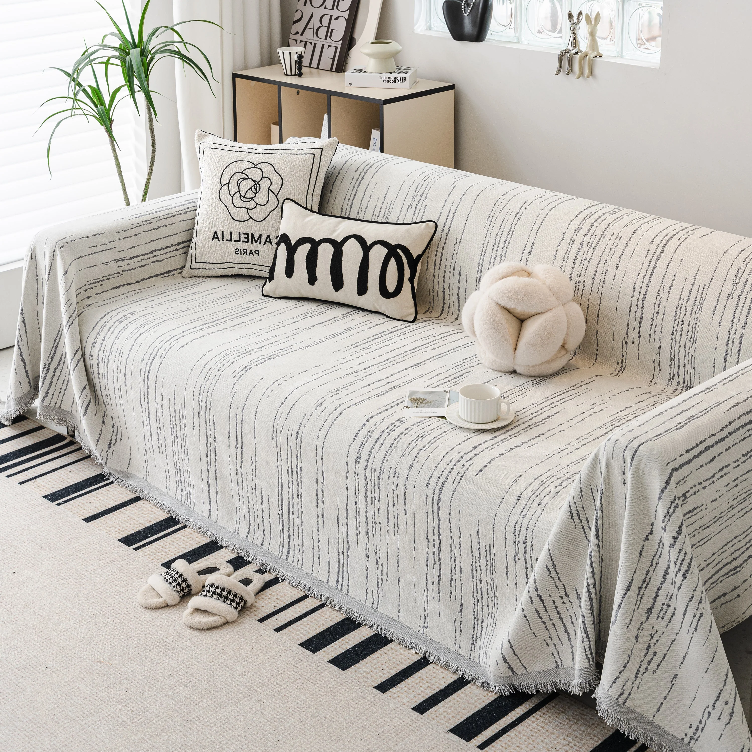 Slip Covers for Sofas, Sofa Throw Cover Soft Chenille Sofa Bed Cover, L Shaped Sectional Couch Covers - Image 30