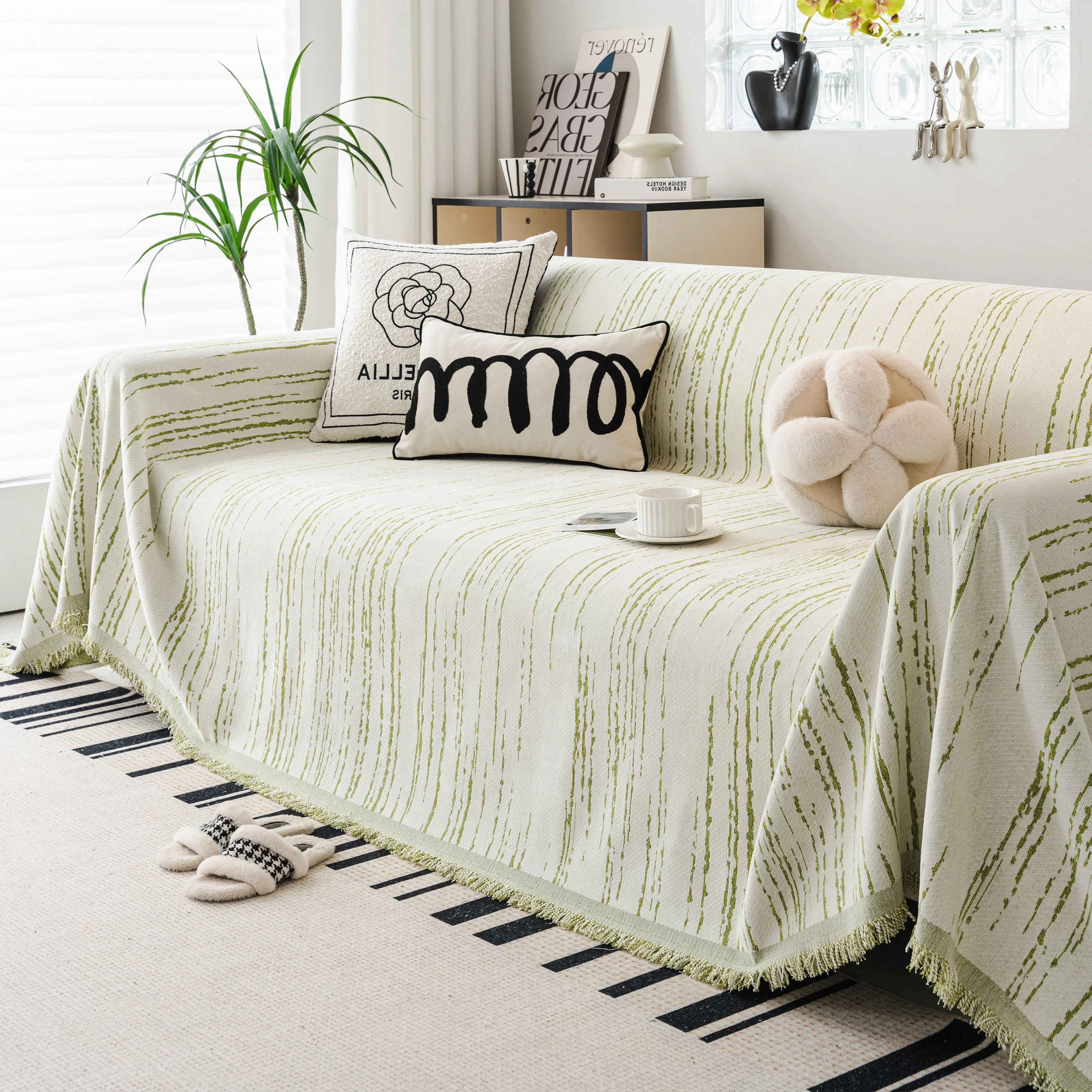 Slip Covers for Sofas, Sofa Throw Cover Soft Chenille Sofa Bed Cover, L Shaped Sectional Couch Covers - Image 31