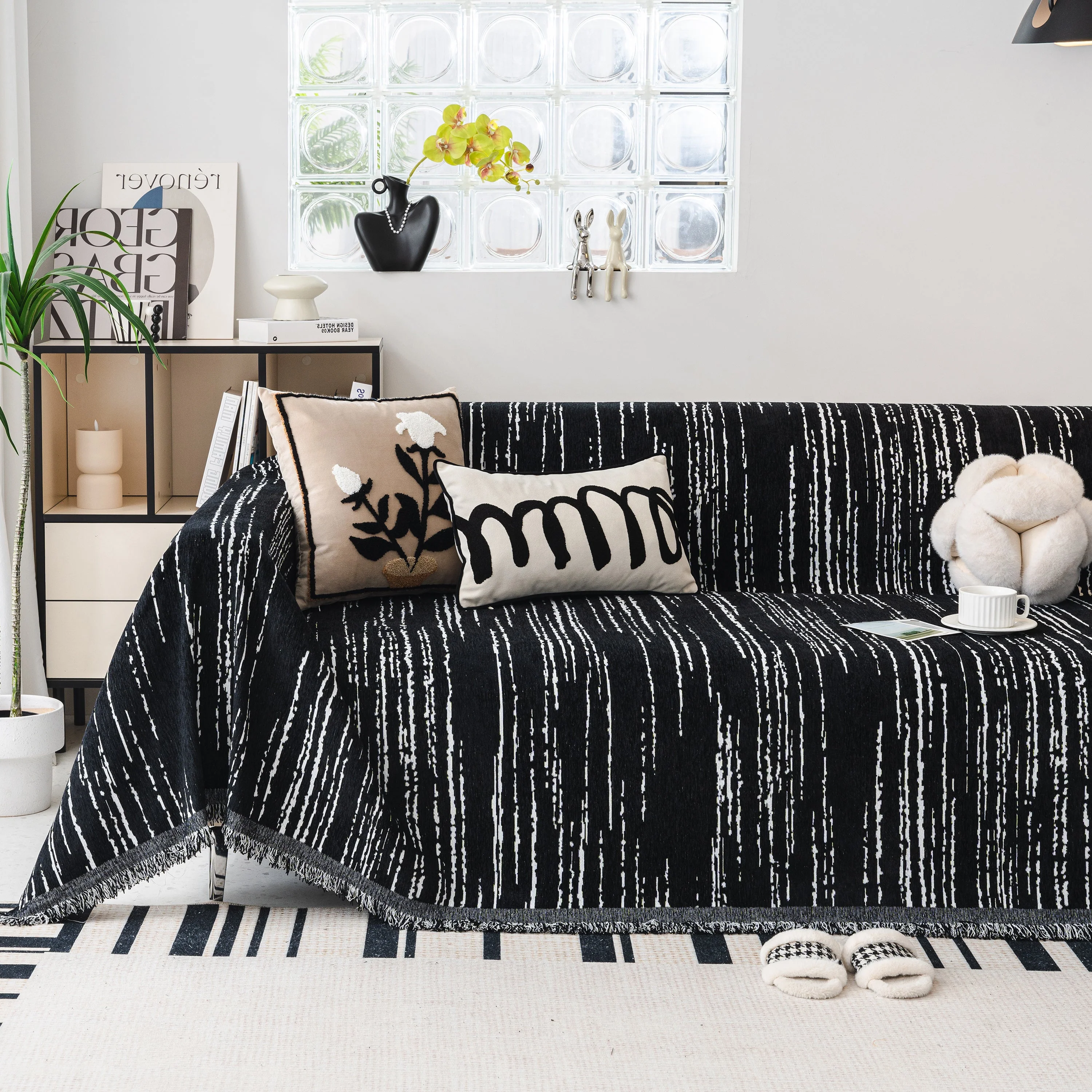 Slip Covers for Sofas, Sofa Throw Cover Soft Chenille Sofa Bed Cover, L Shaped Sectional Couch Covers - Image 33