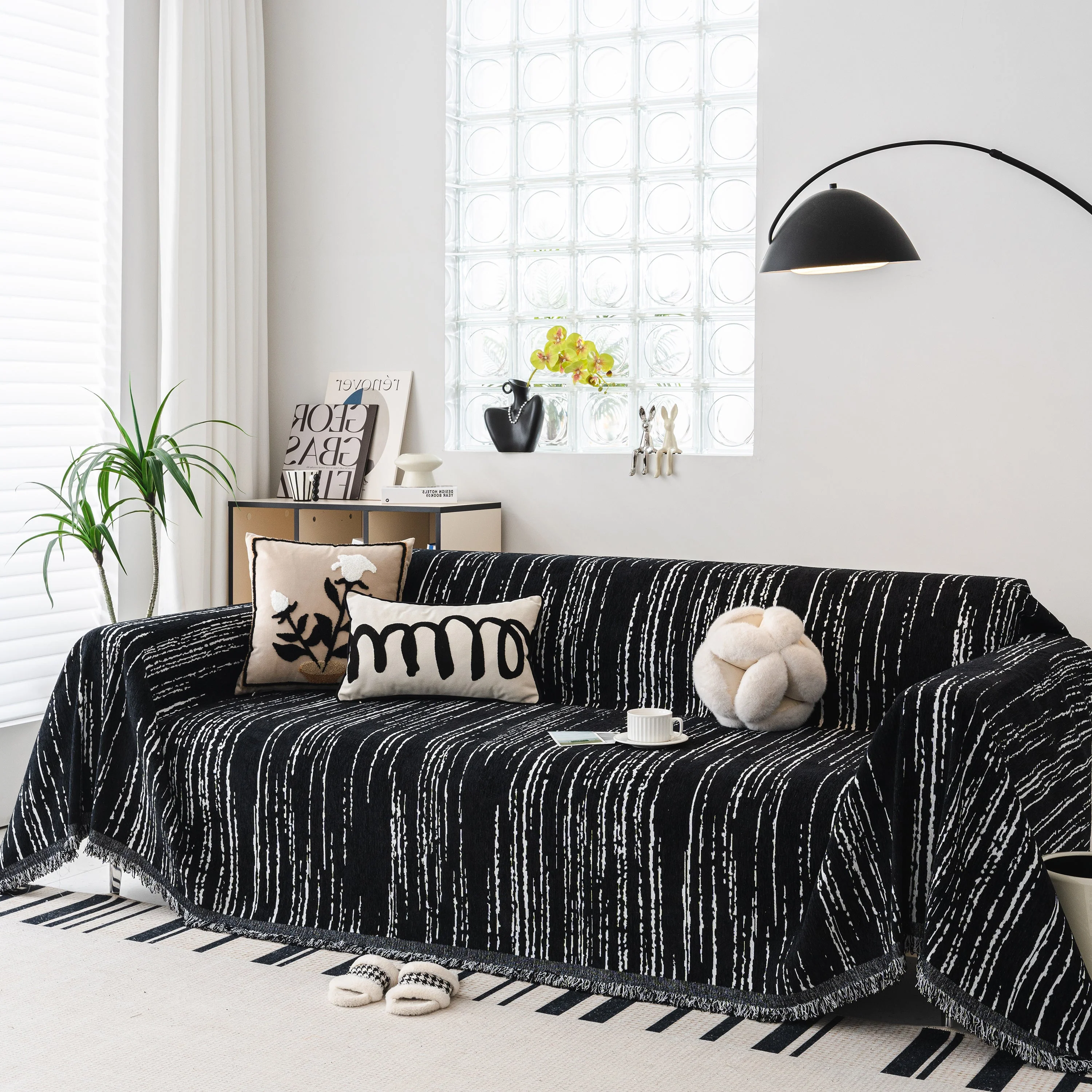 Slip Covers for Sofas, Sofa Throw Cover Soft Chenille Sofa Bed Cover, L Shaped Sectional Couch Covers - Image 36