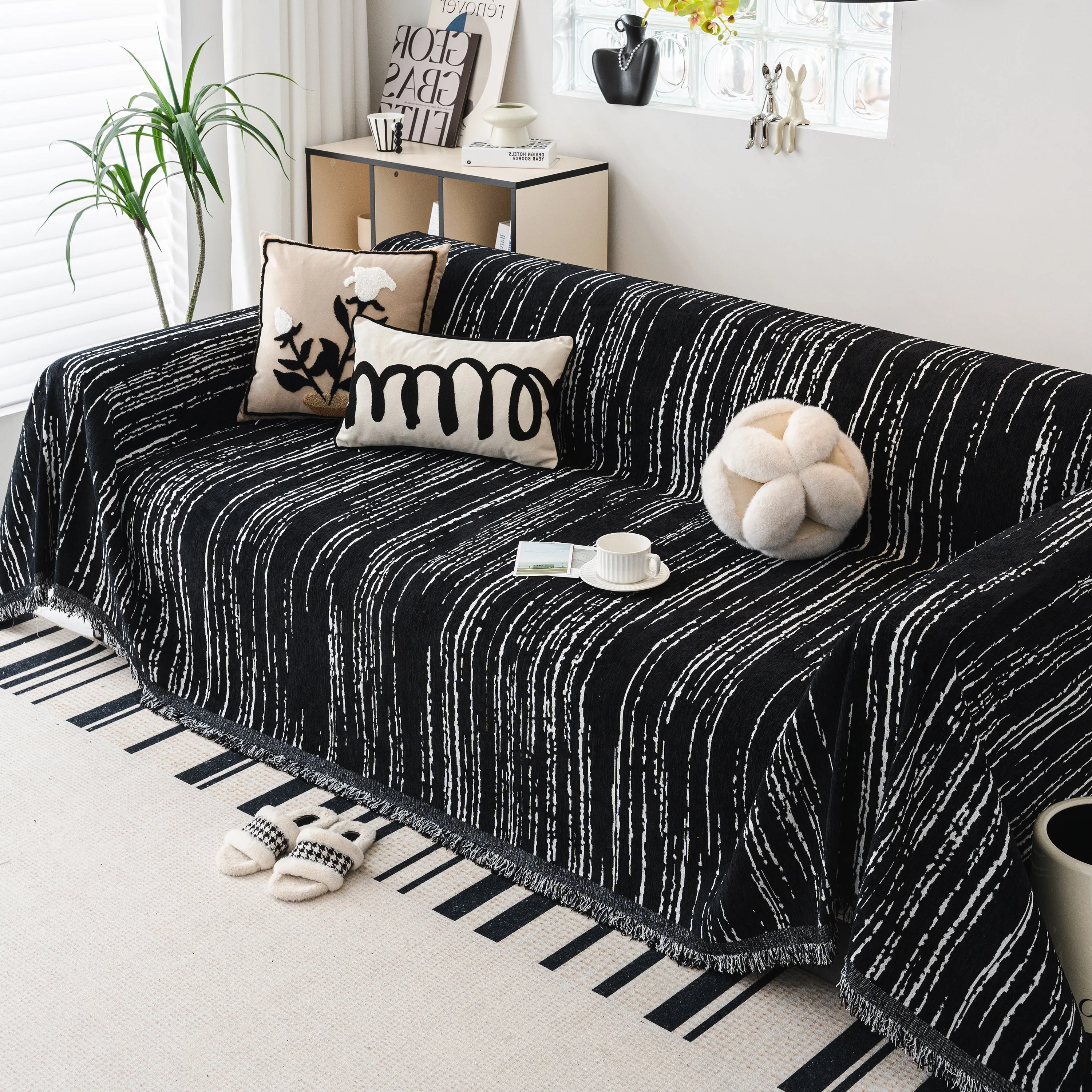 Slip Covers for Sofas, Sofa Throw Cover Soft Chenille Sofa Bed Cover, L Shaped Sectional Couch Covers - Image 37