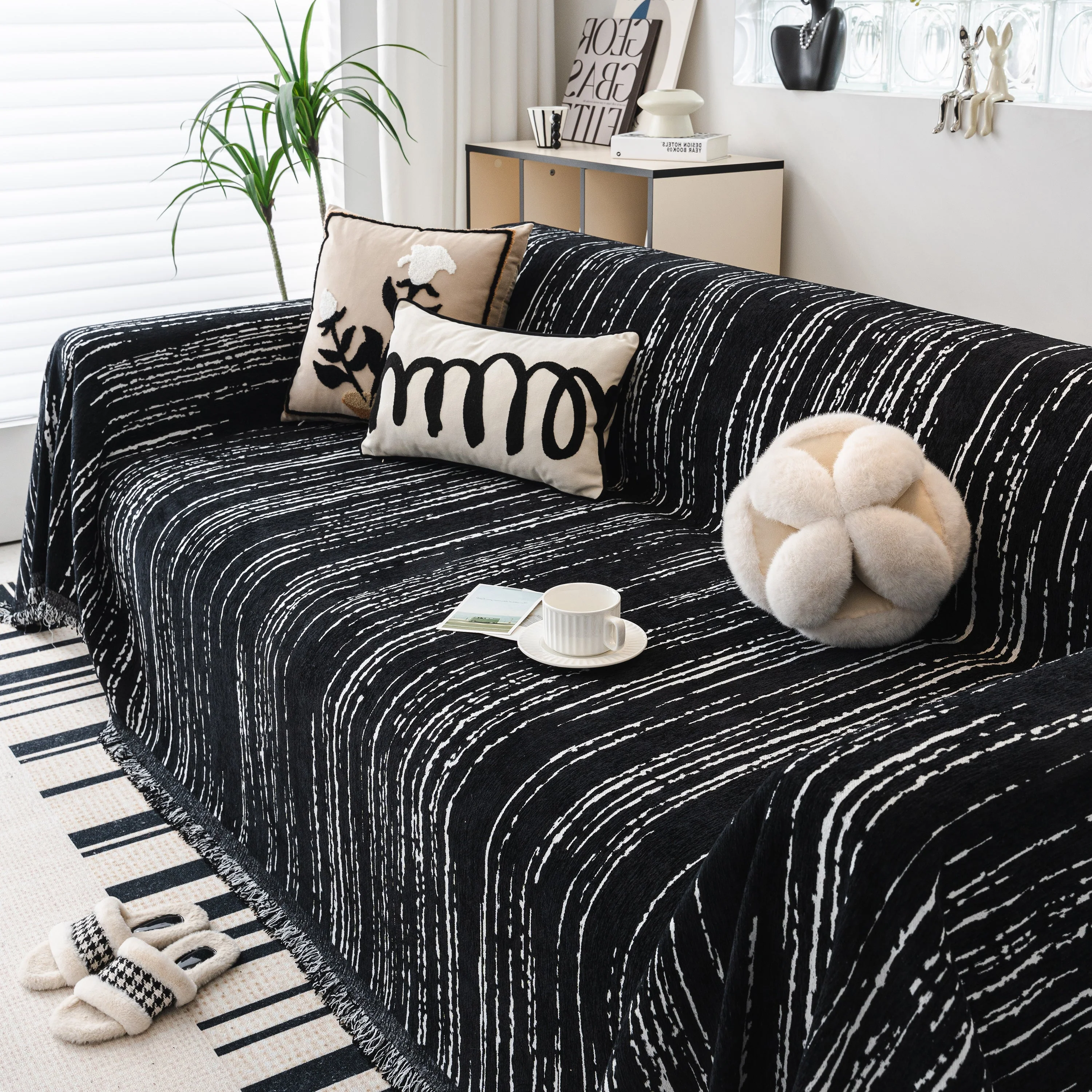 Slip Covers for Sofas, Sofa Throw Cover Soft Chenille Sofa Bed Cover, L Shaped Sectional Couch Covers - Image 39