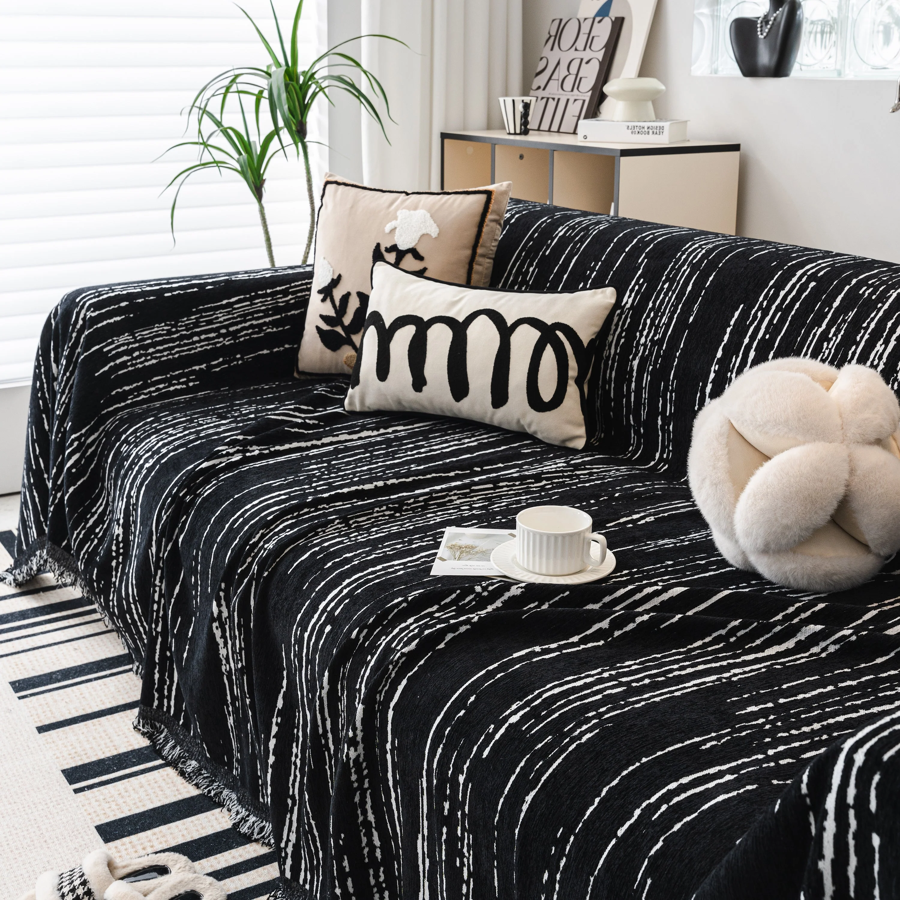 Slip Covers for Sofas, Sofa Throw Cover Soft Chenille Sofa Bed Cover, L Shaped Sectional Couch Covers - Image 51