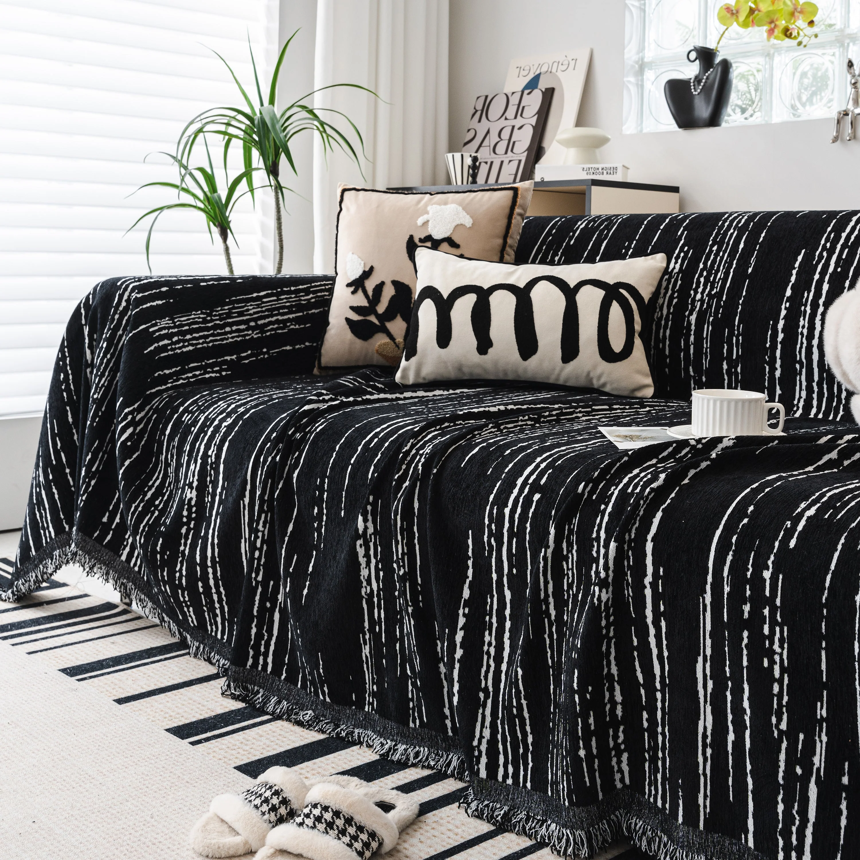 Slip Covers for Sofas, Sofa Throw Cover Soft Chenille Sofa Bed Cover, L Shaped Sectional Couch Covers - Image 52
