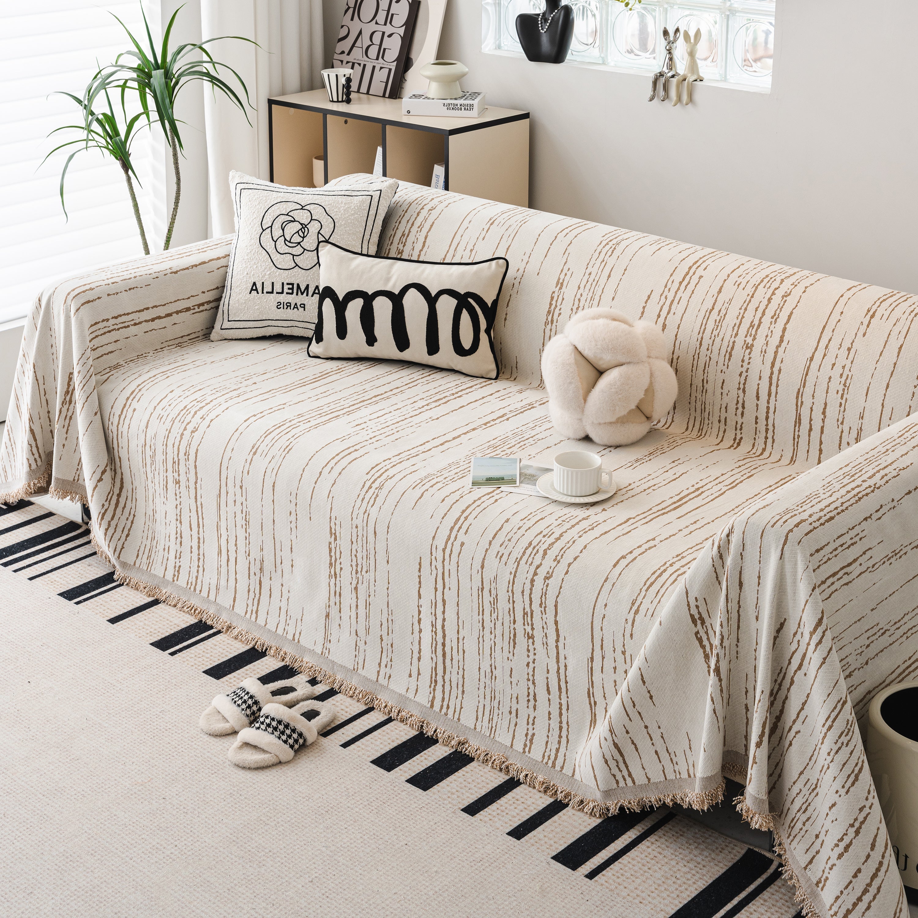 Slip Covers for Sofas, Sofa Throw Cover Soft Chenille Sofa Bed Cover, L Shaped Sectional Couch Covers - Image 65