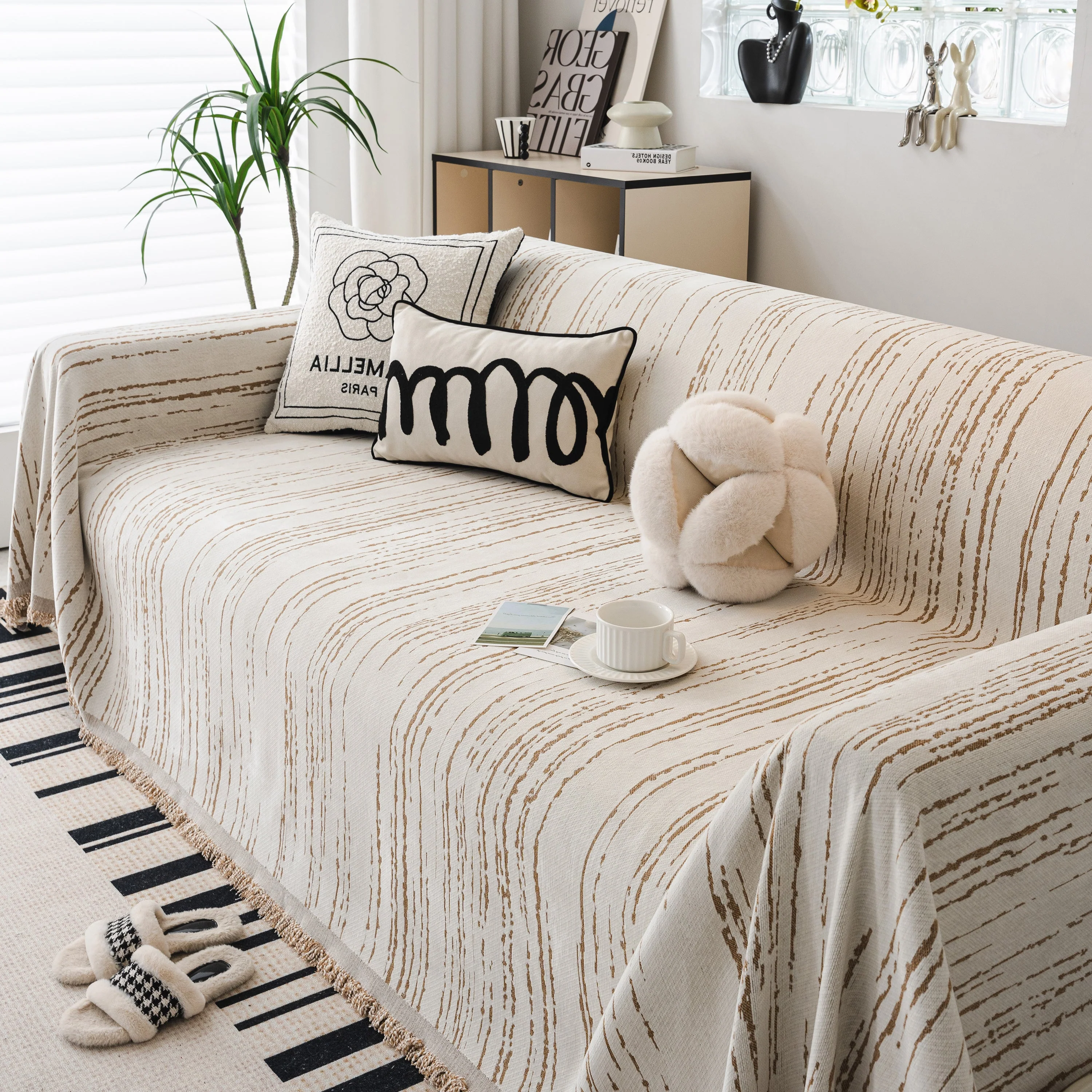 Slip Covers for Sofas, Sofa Throw Cover Soft Chenille Sofa Bed Cover, L Shaped Sectional Couch Covers - Image 66
