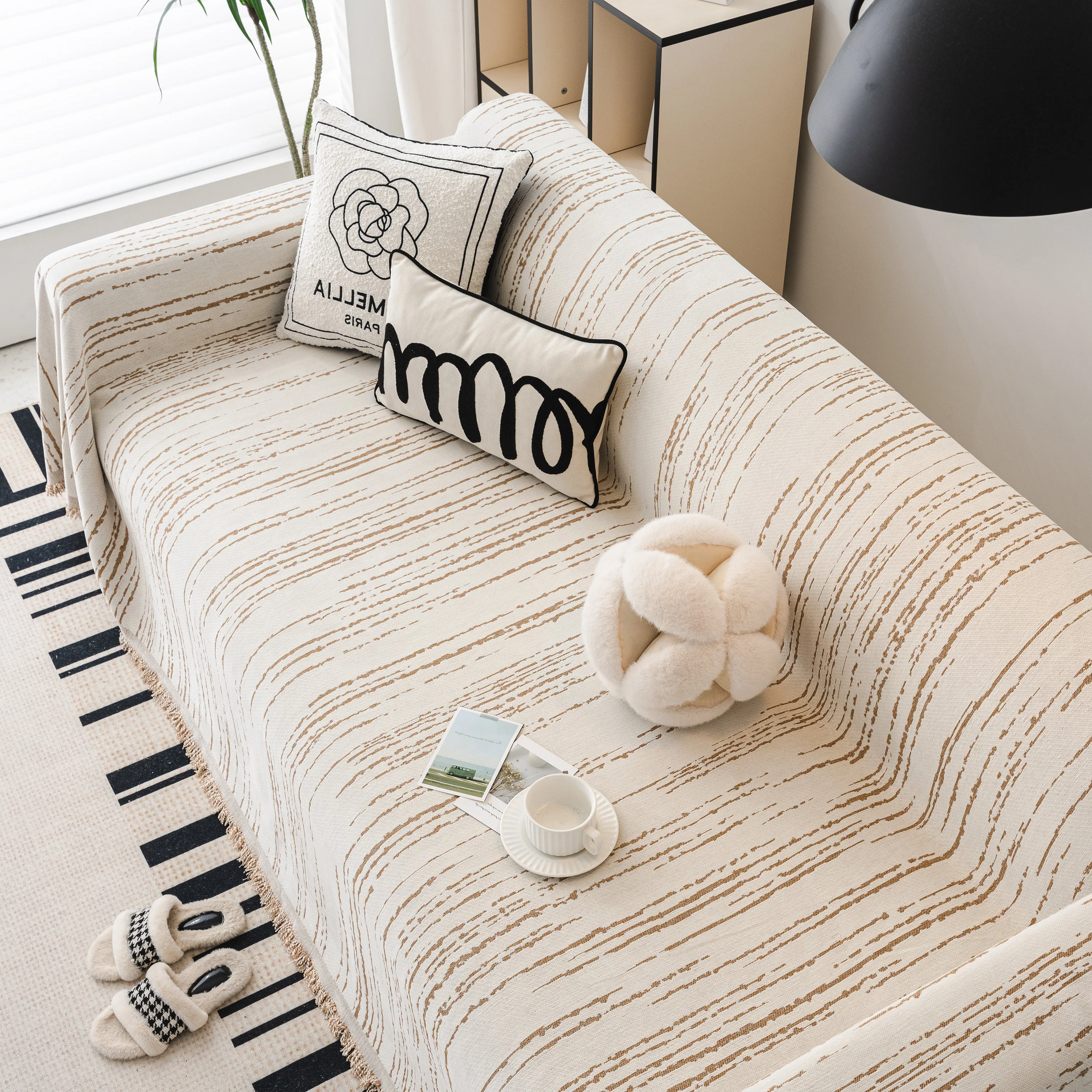Slip Covers for Sofas, Sofa Throw Cover Soft Chenille Sofa Bed Cover, L Shaped Sectional Couch Covers - Image 67