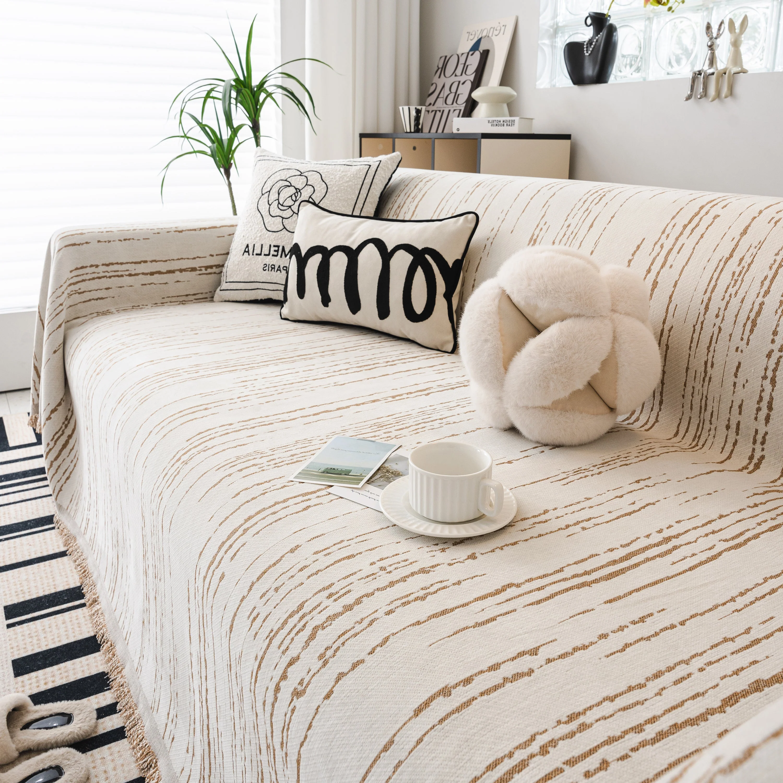 Slip Covers for Sofas, Sofa Throw Cover Soft Chenille Sofa Bed Cover, L Shaped Sectional Couch Covers - Image 72