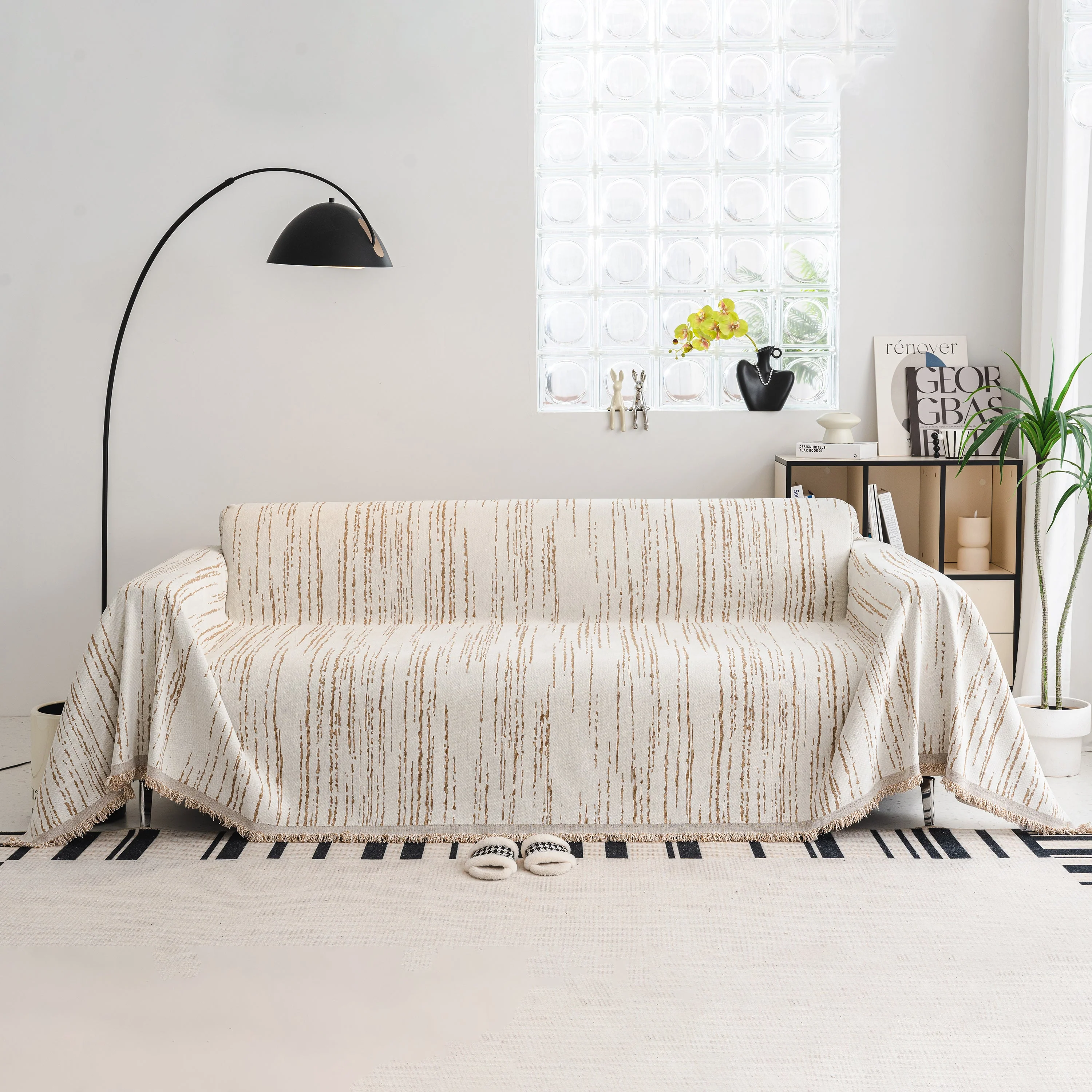 Slip Covers for Sofas, Sofa Throw Cover Soft Chenille Sofa Bed Cover, L Shaped Sectional Couch Covers - Image 77