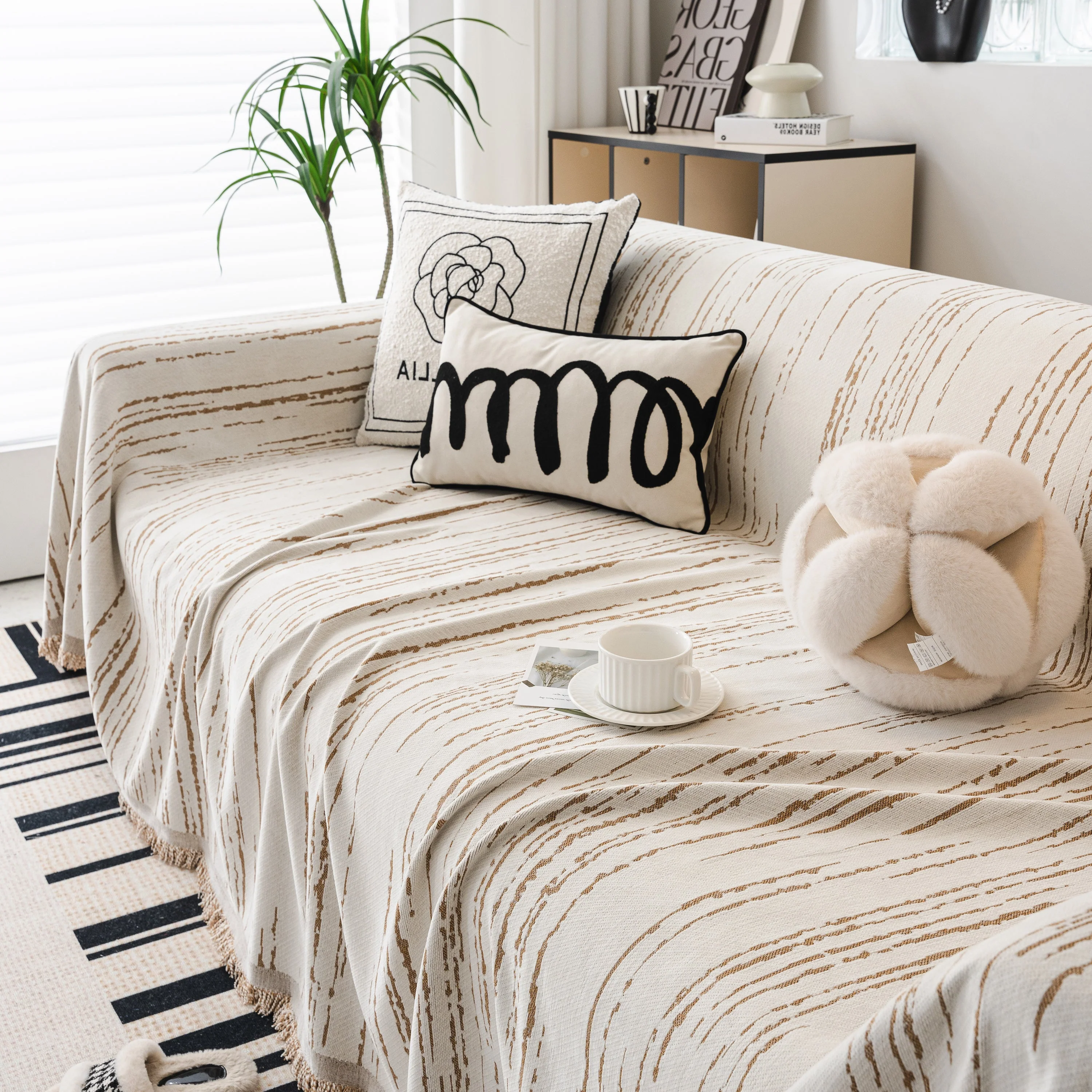 Slip Covers for Sofas, Sofa Throw Cover Soft Chenille Sofa Bed Cover, L Shaped Sectional Couch Covers - Image 78