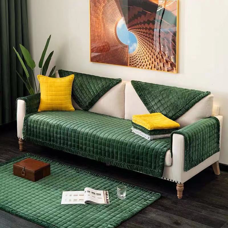 Slipcover KAS Plush Sofa Towel Enhances Living Room Decor with Non-Slip Protection for Furniture - Image 5