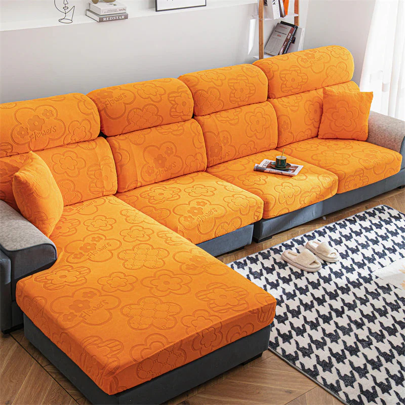 Slipcover KAS Sofa Cover Protector All Season Dustproof and Elastic Sunflower Couch Cushion Cover - Image 2