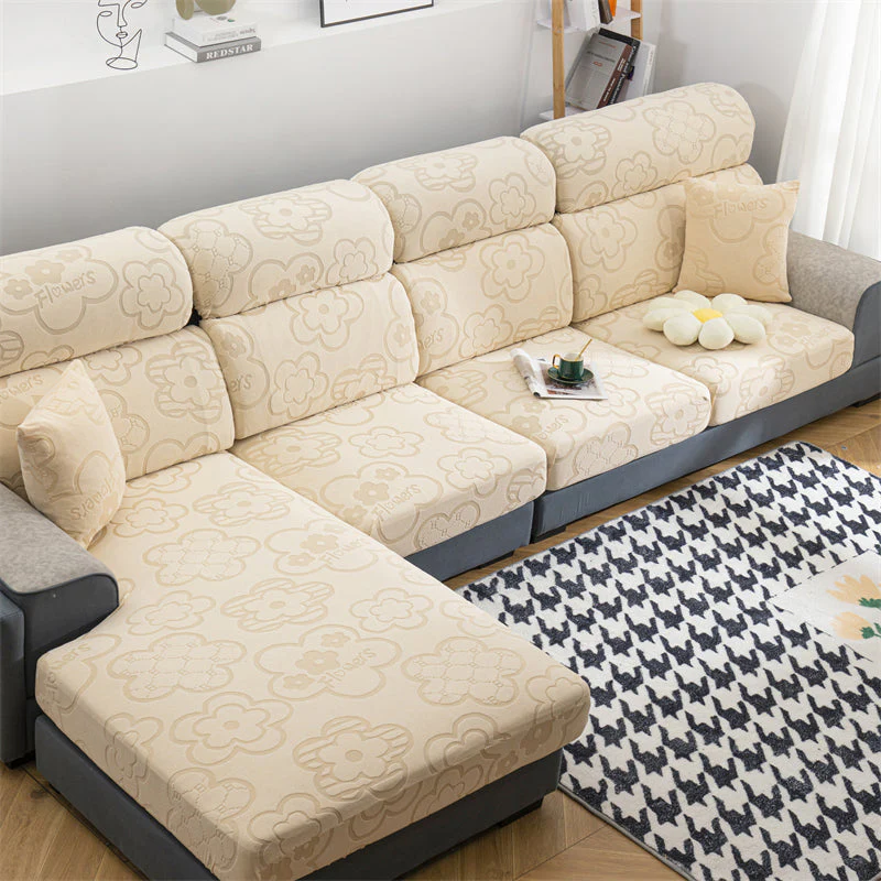 Slipcover KAS Sofa Cover Protector All Season Dustproof and Elastic Sunflower Couch Cushion Cover - Image 5