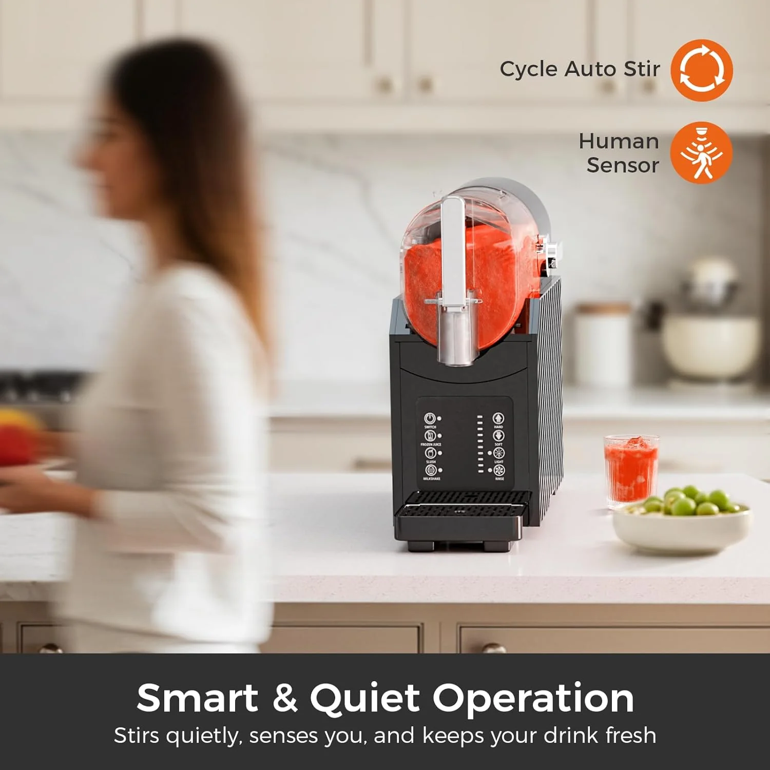 Slushie Machine for Home, Frozen Drink Maker with 3 Preset Modes Frozen Juice Slush Milkshake 58018RBM0 - Image 7