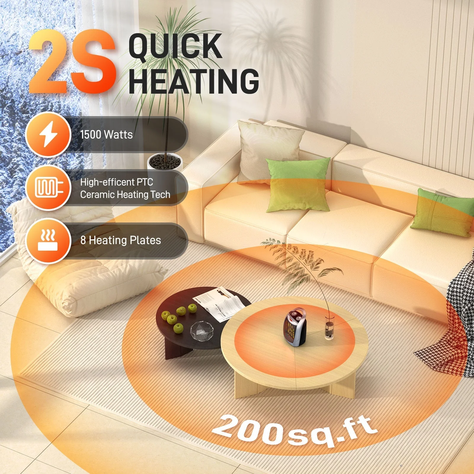 Small Electric Space Heater H56902X - Image 10
