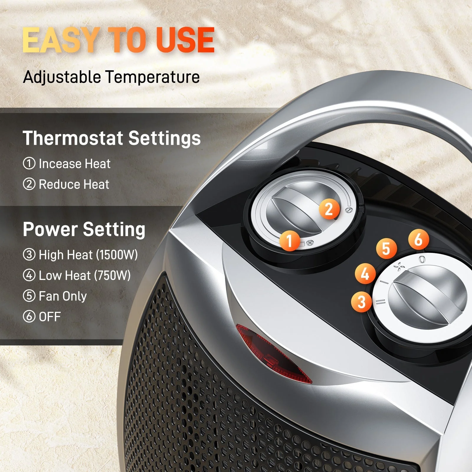 Small Electric Space Heater H56902X - Image 15