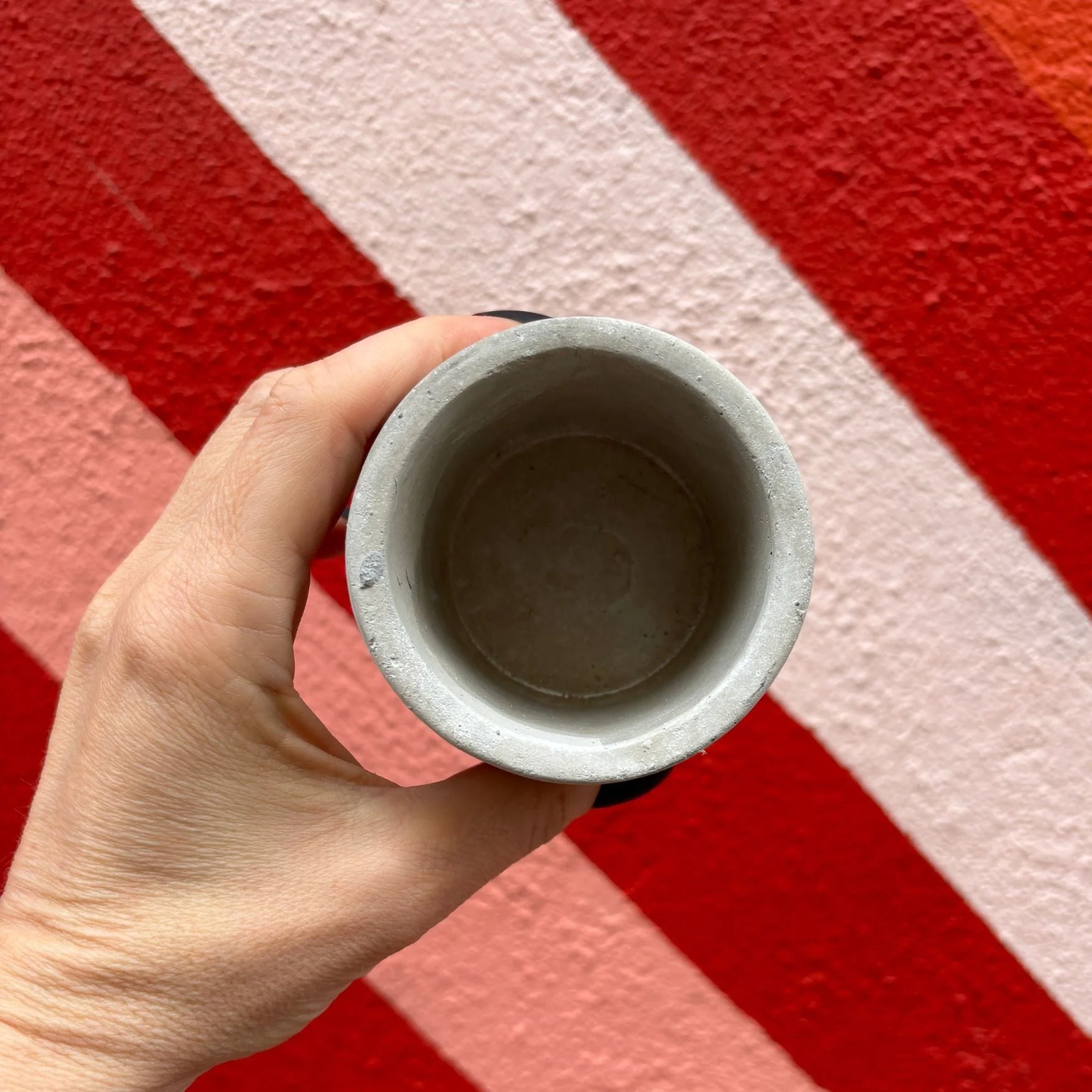 Small Face Pot | Decorative Cement Planter | 3" x 2.5" - Image 5