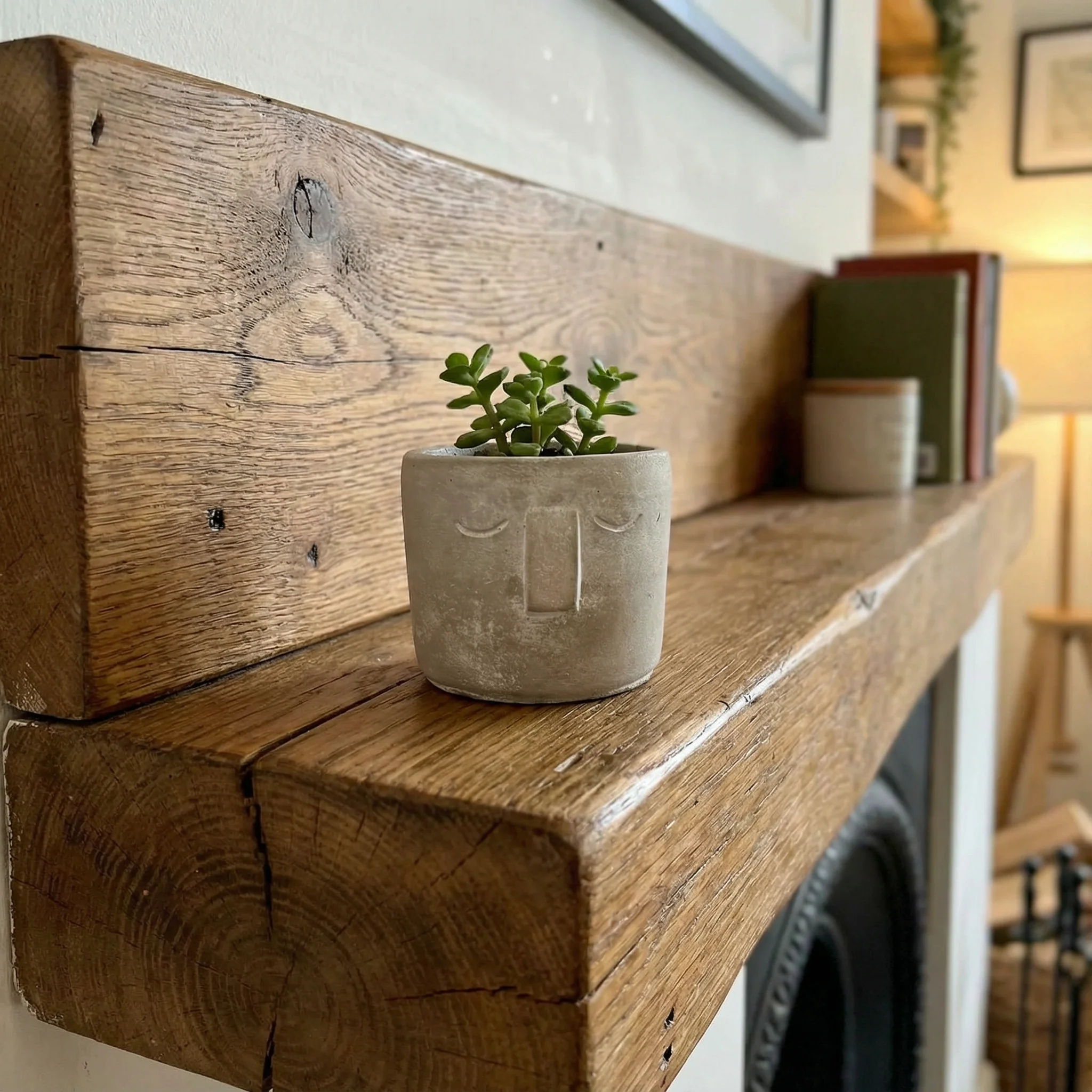 Small Face Pot | Decorative Cement Planter | 3" x 2.5" - Image 8