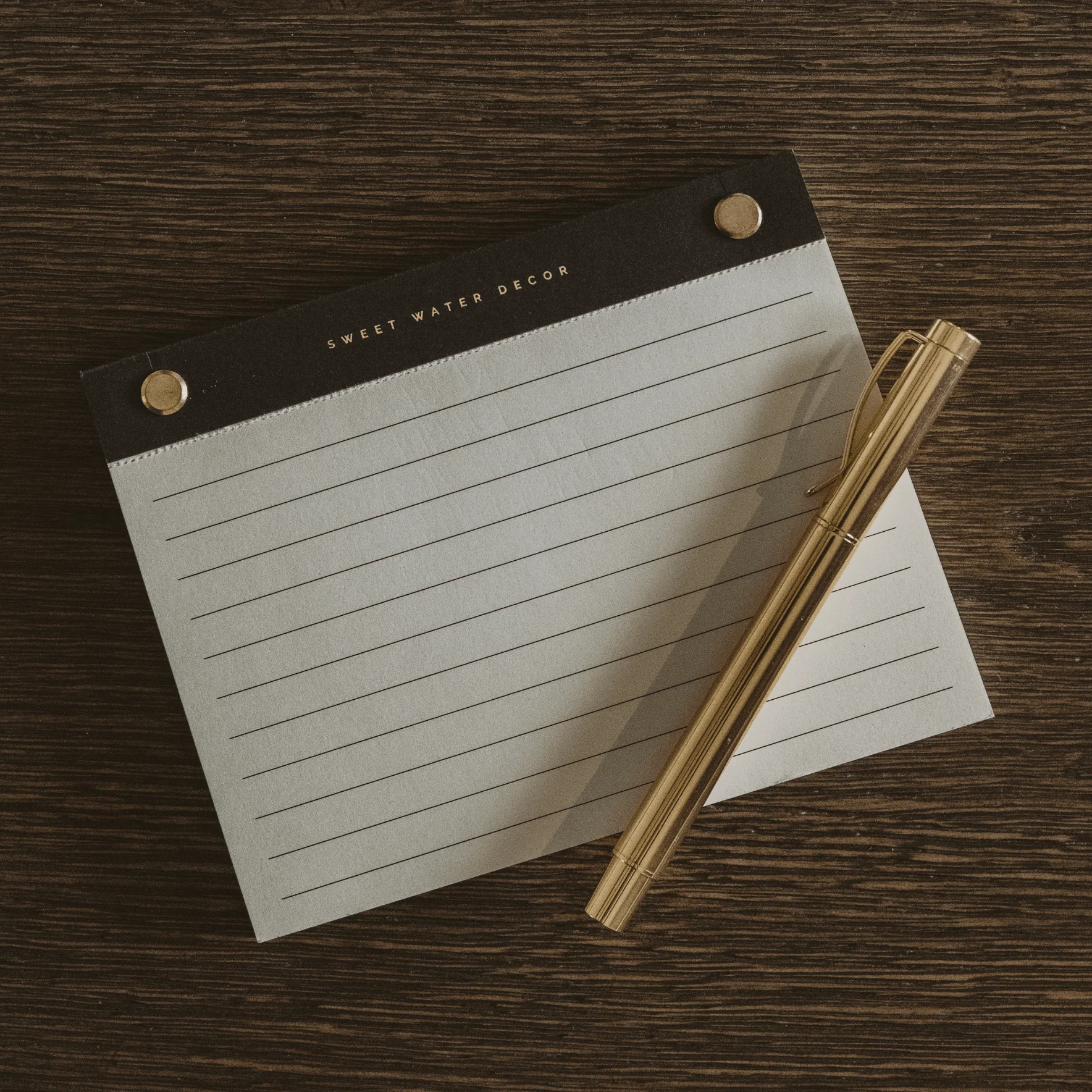 Small Gold Rivet Basic Notepad - Image 2