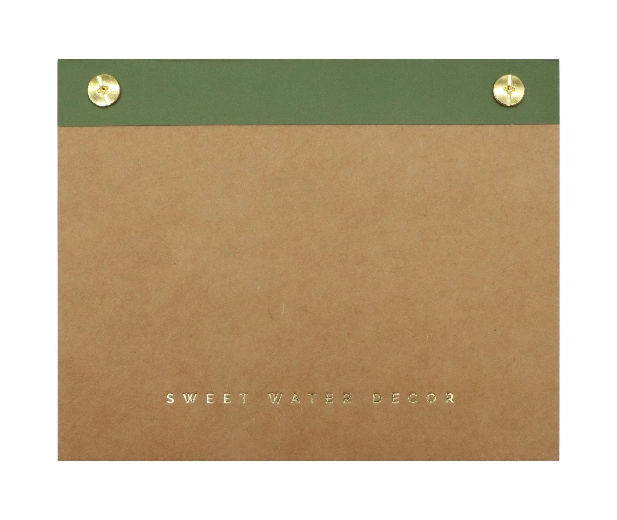 Small Green Gold Rivet Basic Notepad - Image 5