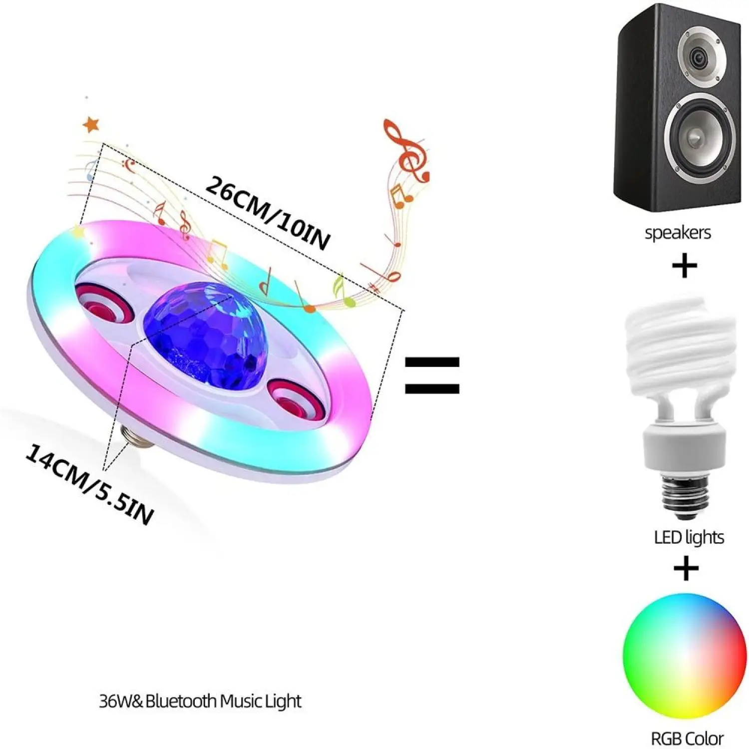 Smart Ceiling Light with Bluetooth, Magic Ball & Party Effects - Image 5