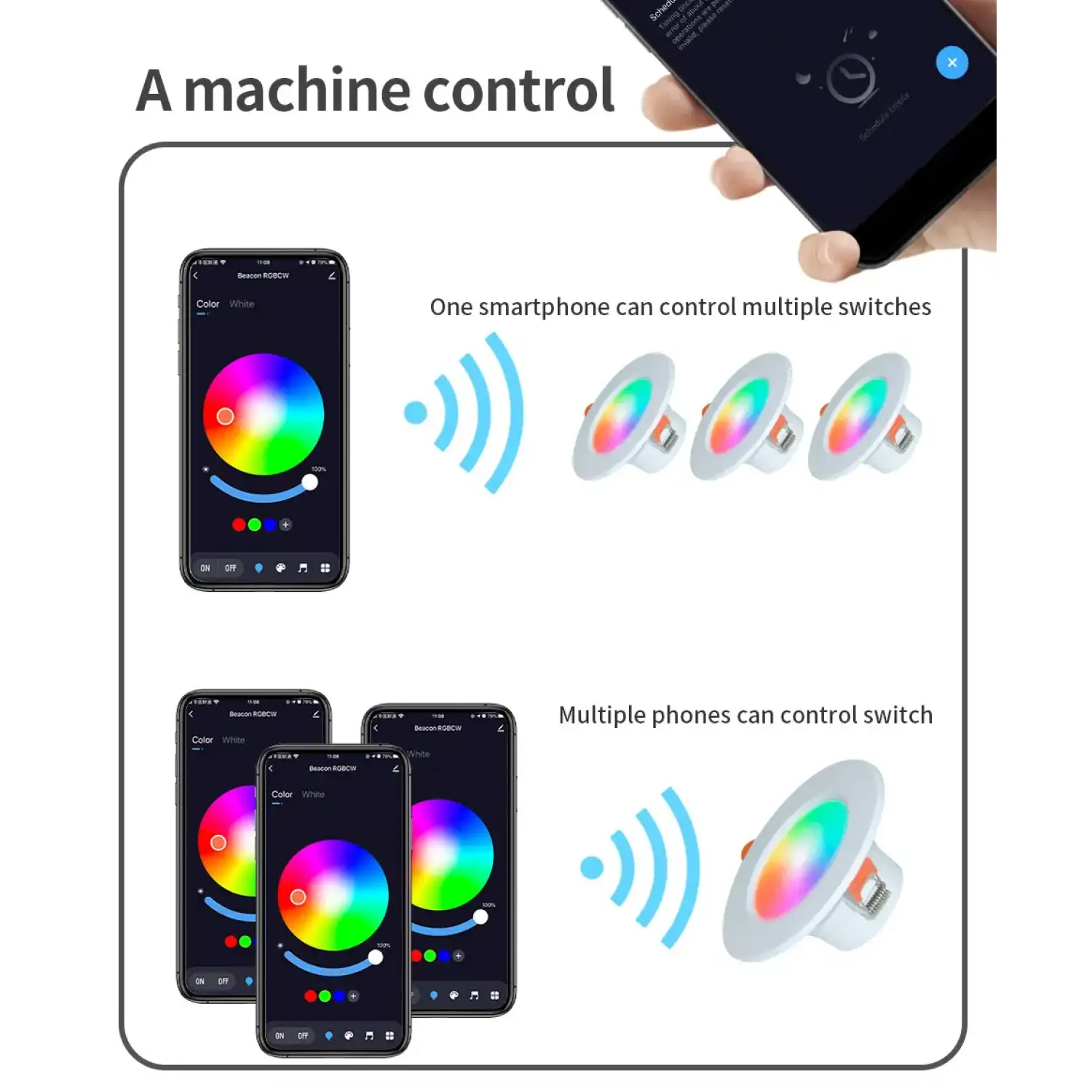 Smart RGB Bluetooth Ceiling Light 10W/15W with Tuya App Control - Image 10