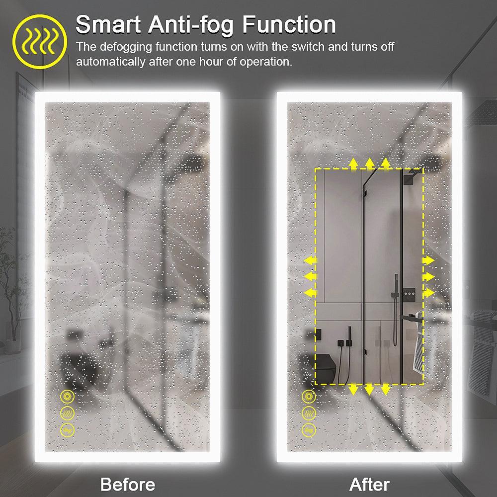 SmartGlow Dimmable LED Frameless Anti-Fog Bathroom Vanity Mirror - Image 10